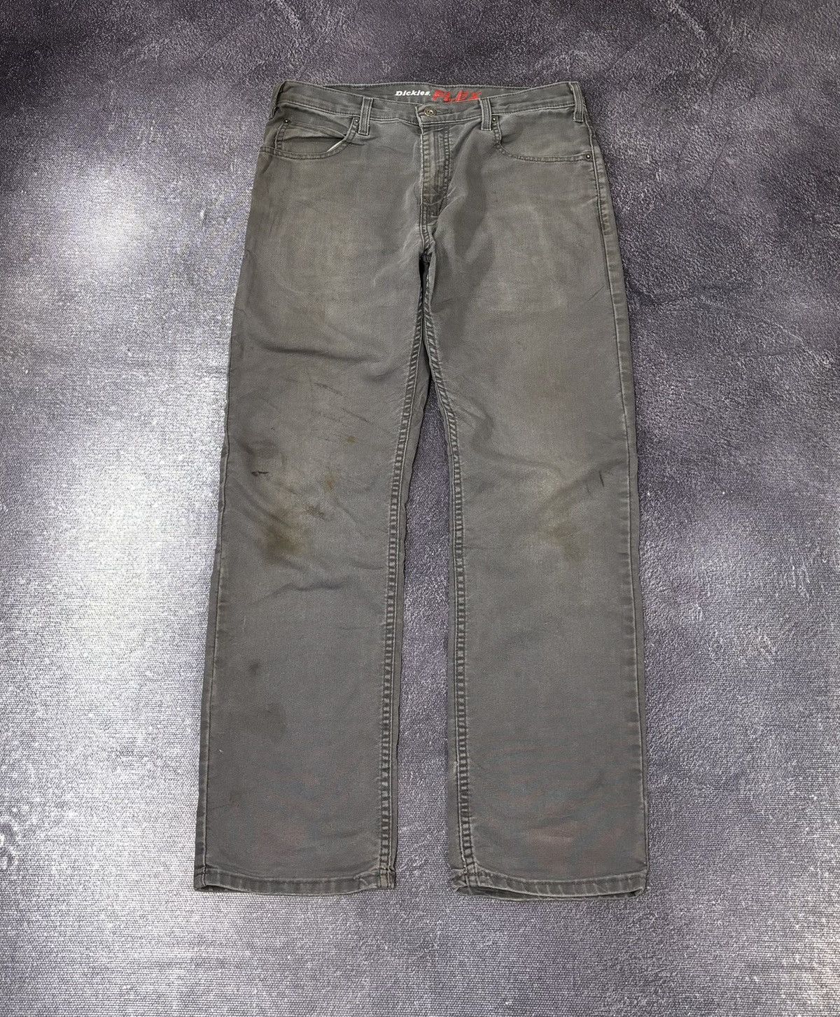 Dickies Vintage Dickies Flex Grey Work American Hype Pants Jeans Size US 34 / EU 50 - 2 Thumbnail