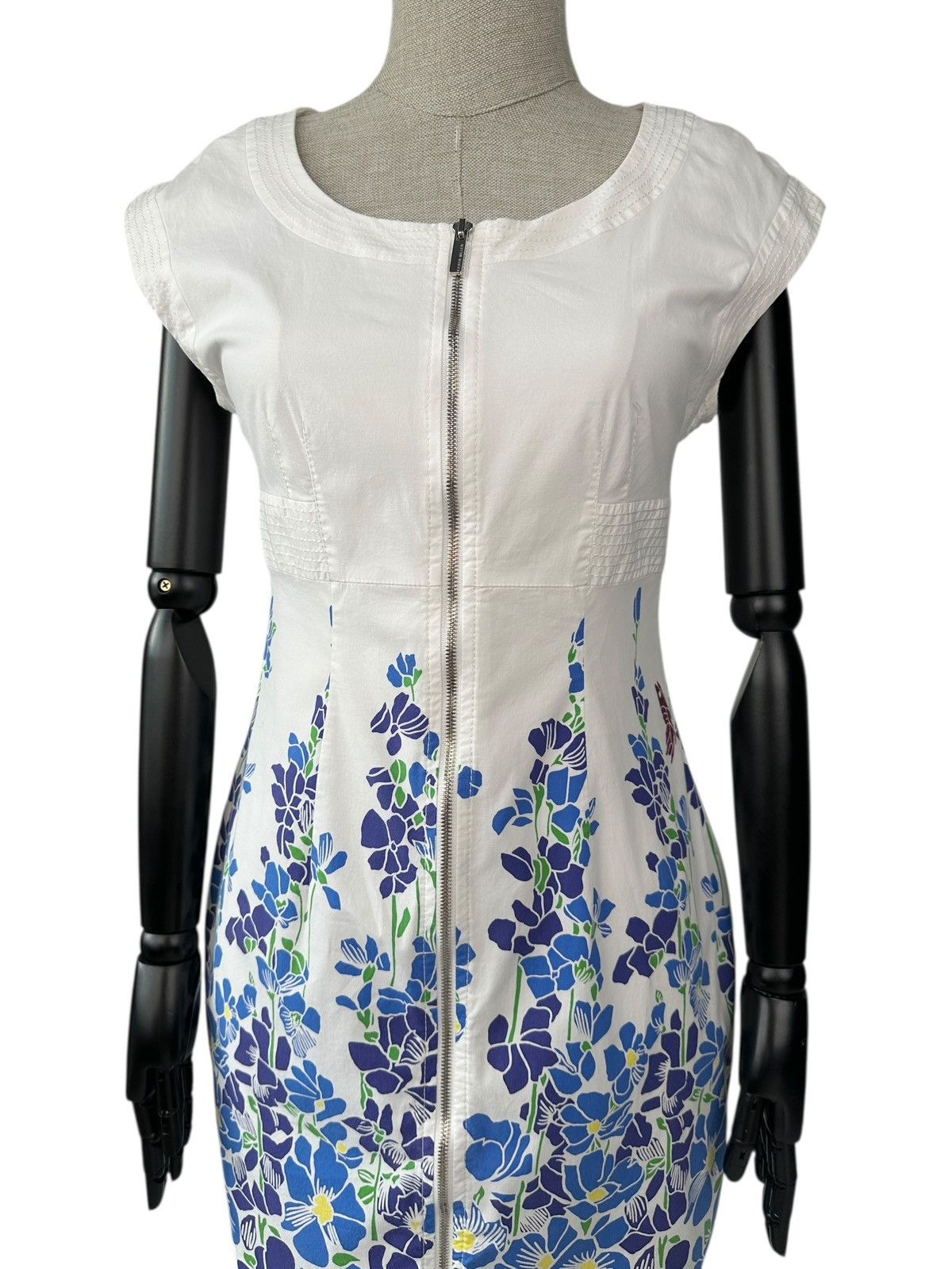 Karen Millen KAREN MILLEN Floral Print Zip Sheath Dress UK 12 Size M / US 6-8 / IT 42-44 - 4 Thumbnail