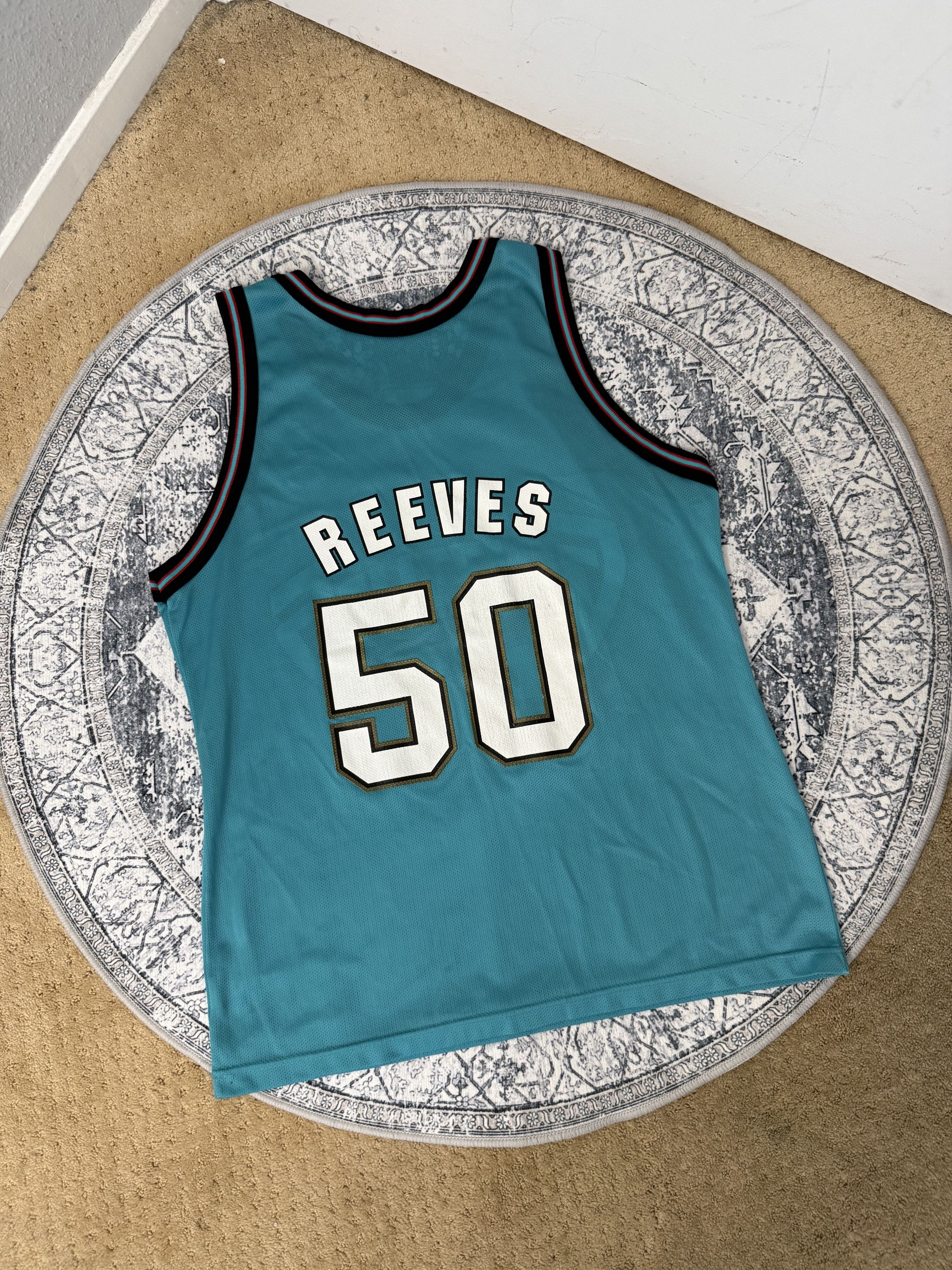 Champion VTG 90'S RARE VANCOUVER GRIZZLIES BRYANT REEVES #50 JERSEY Size US L / EU 52-54 / 3 - 3 Thumbnail