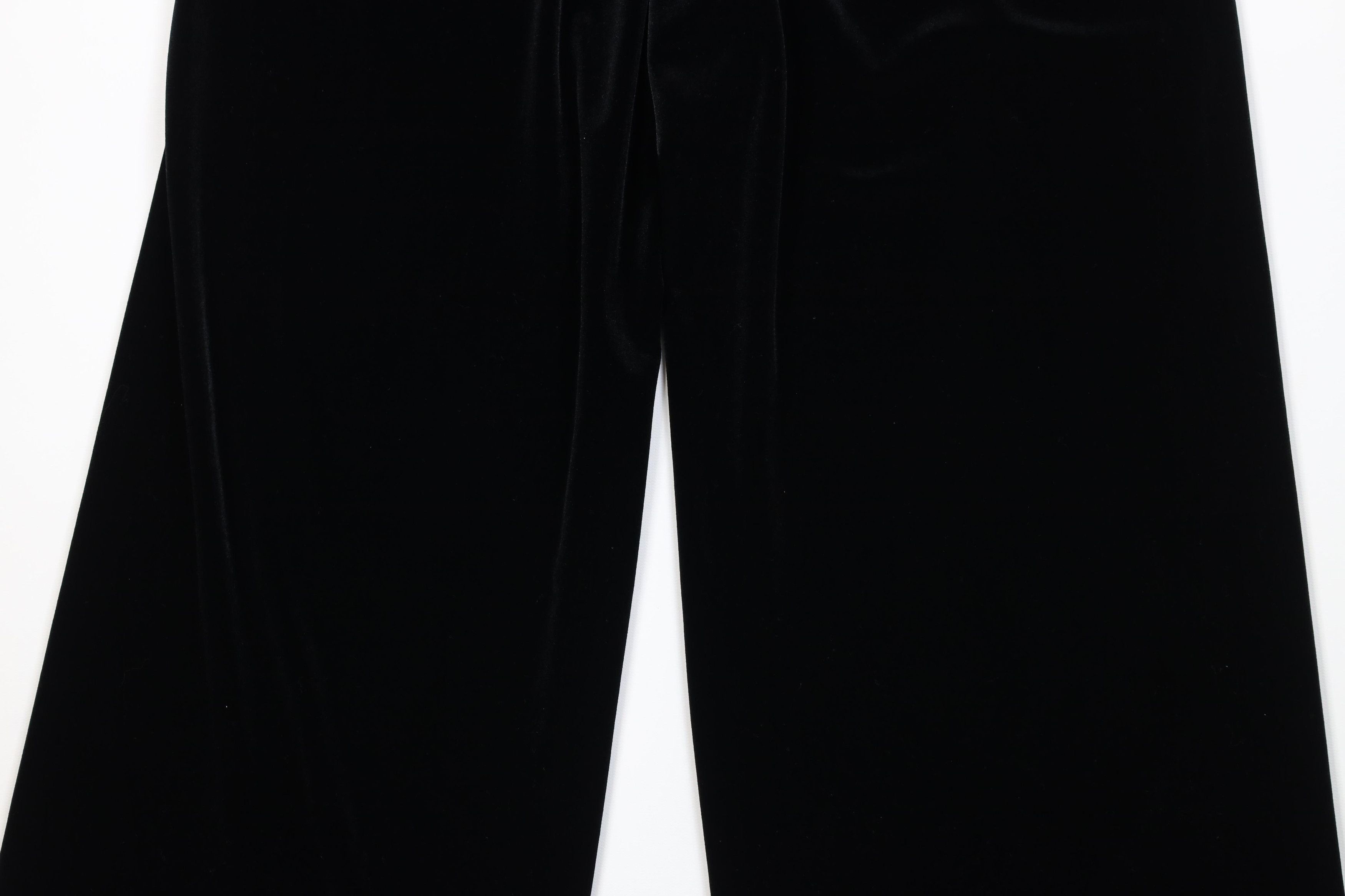 Vintage Vintage 90s Babydoll Velvet Velour Wide Leg Pants Black Size 26" / US 2 / IT 38 - 10 Thumbnail