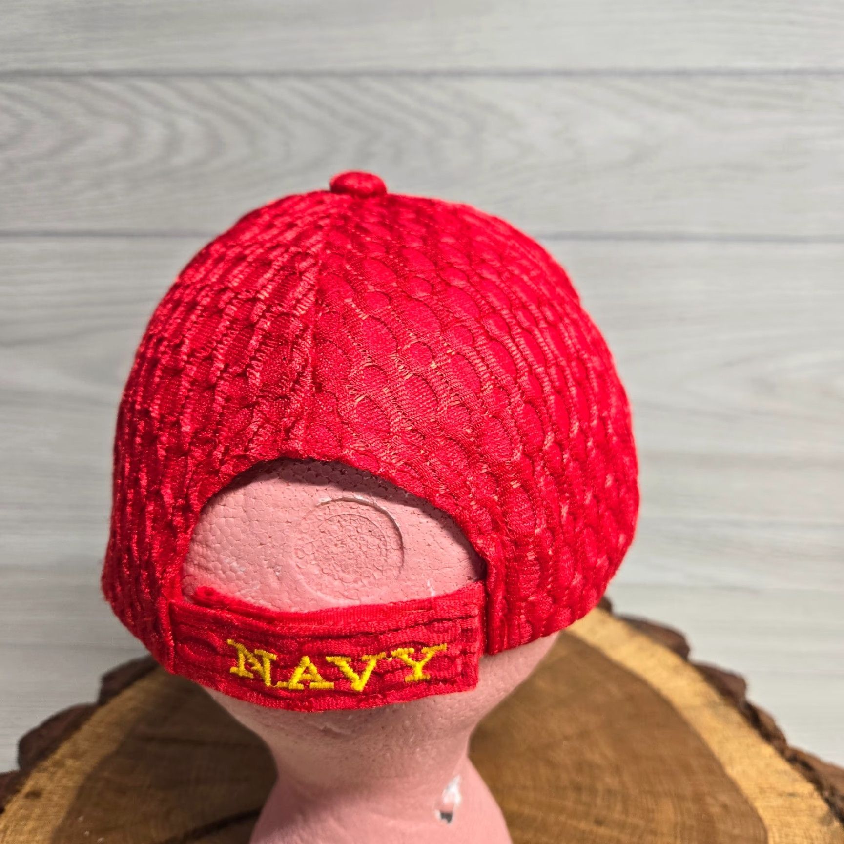 Vintage U.S. Navy Hat Men We Own the Seas Red Adjustable Embroidered Cap Hat Size ONE SIZE - 4 Thumbnail