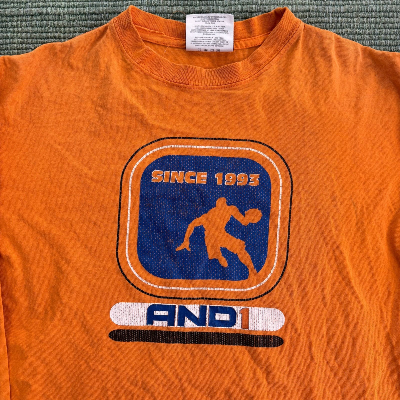 Vintage Vintage orange long sleeve And 1 basketball shirt size L Size US L / EU 52-54 / 3 - 2 Thumbnail