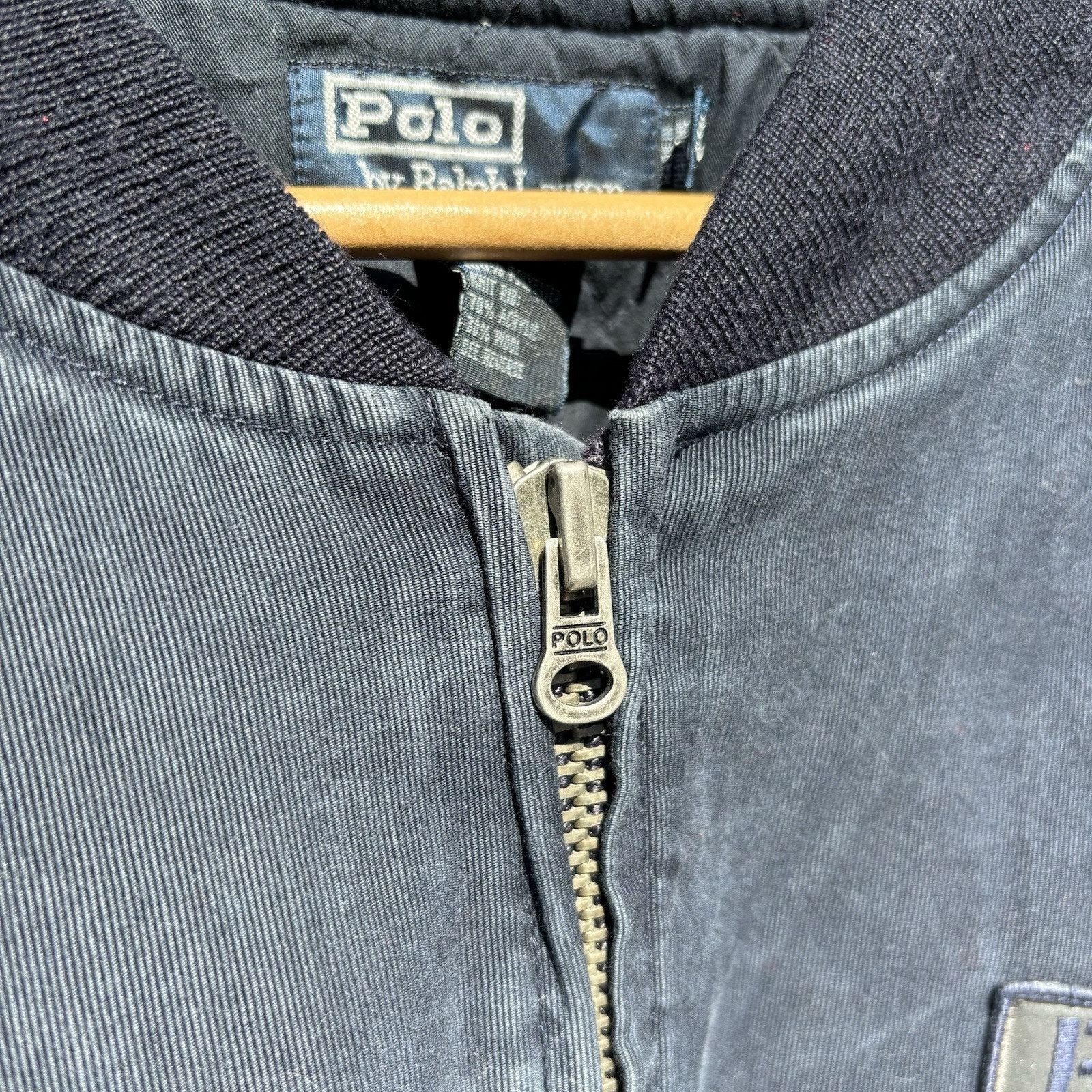 Polo Ralph Lauren Vintage Polo Ralph Lauren Twill Bomber Jacket 90s Navy 2XL Size US XXL / EU 58 / 5 - 7 Thumbnail