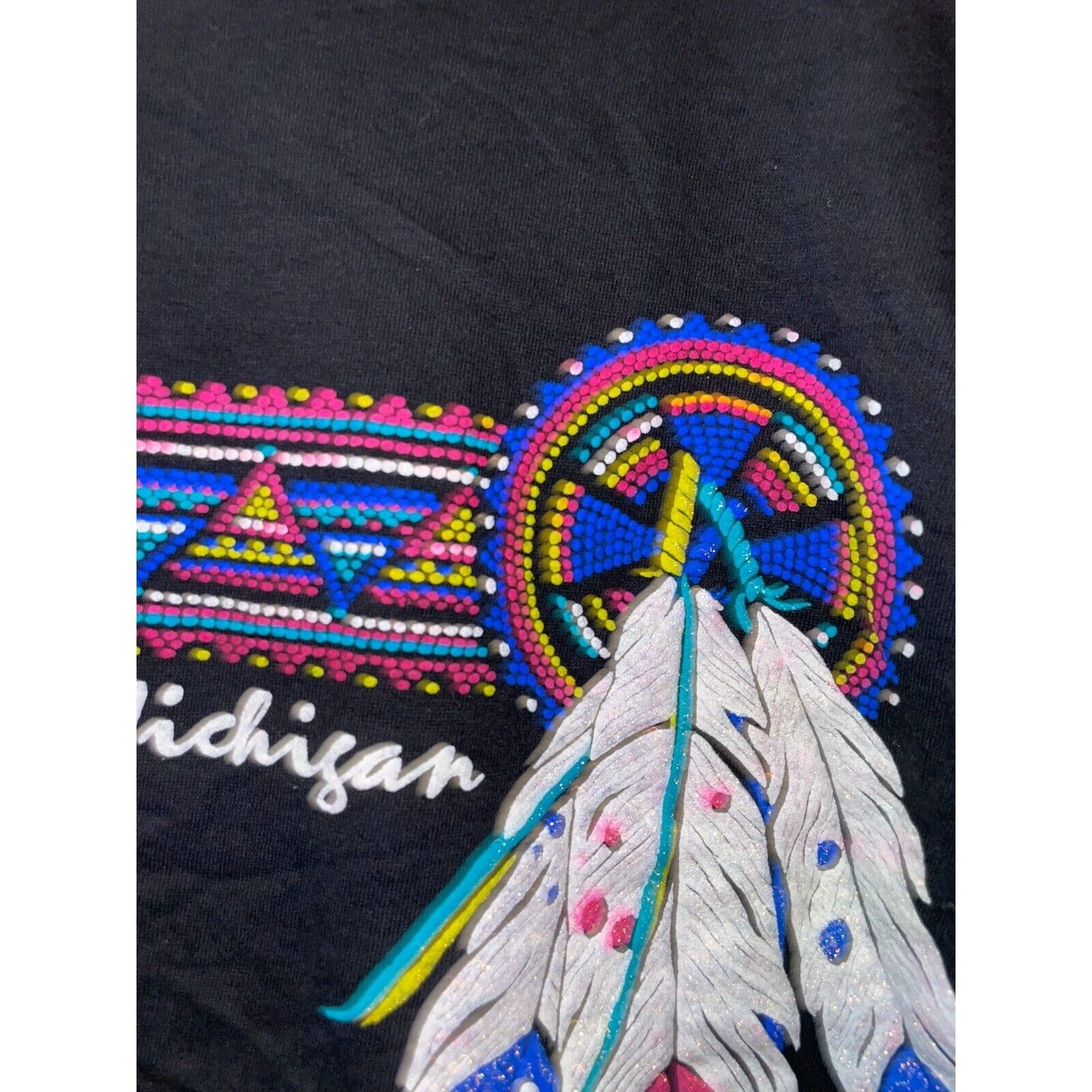 Vintage Womens Vintage Upper Michigan Shirt Tee Top Crop 90s Size L / US 10 / IT 46 - 4 Thumbnail