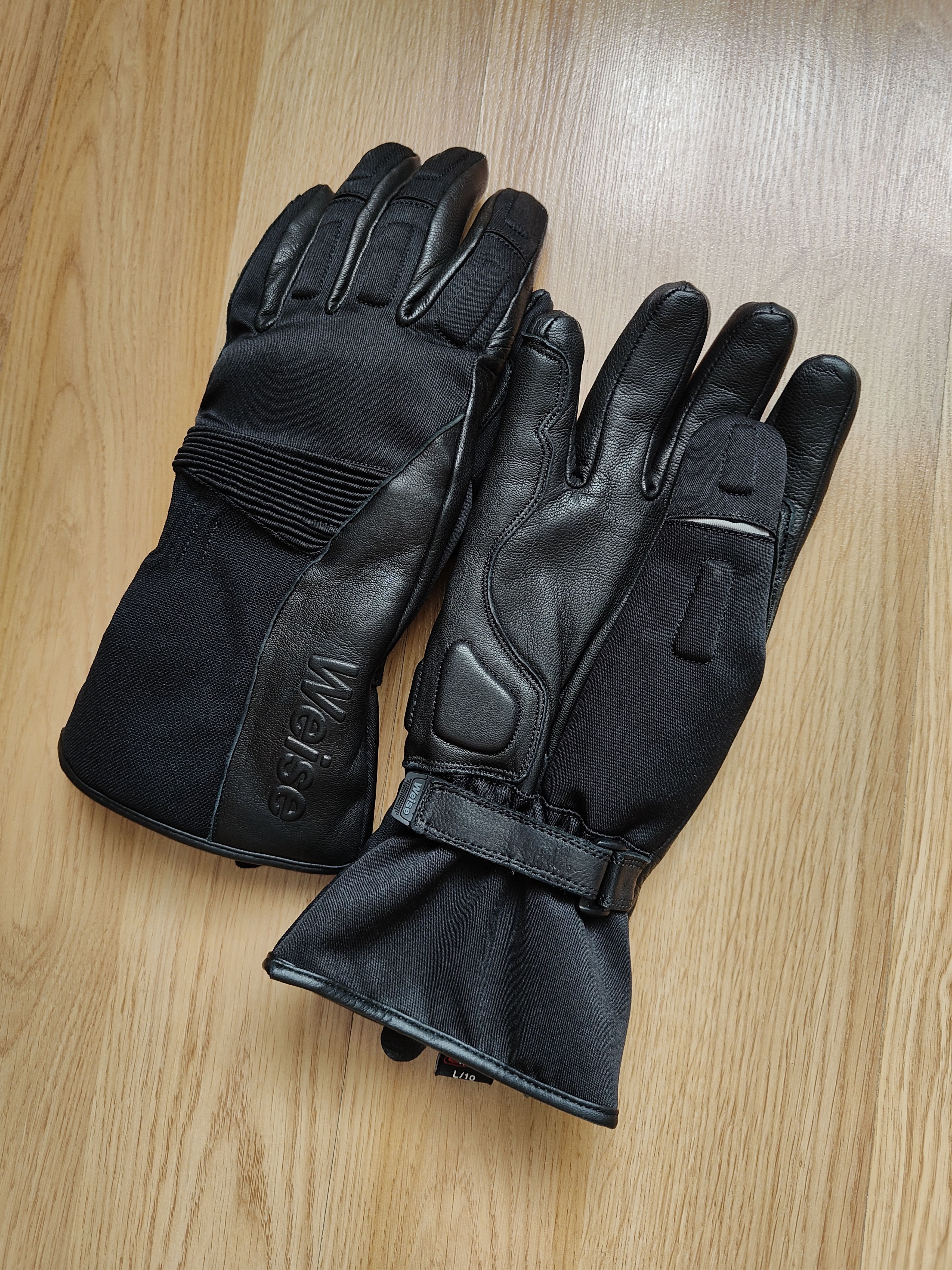 Genuine Leather Weise Men's Leather Gloves Winter Outdoor Moto Racing Gloves Size ONE SIZE - 1 Thumbnail