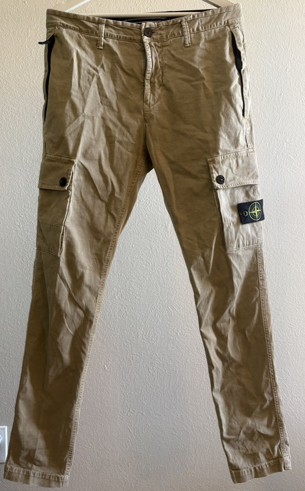 Stone Island Stone Island Old Effect Stretch Broken Twill Cargo Pant Sand Size US 32 / EU 48 - 1 Thumbnail