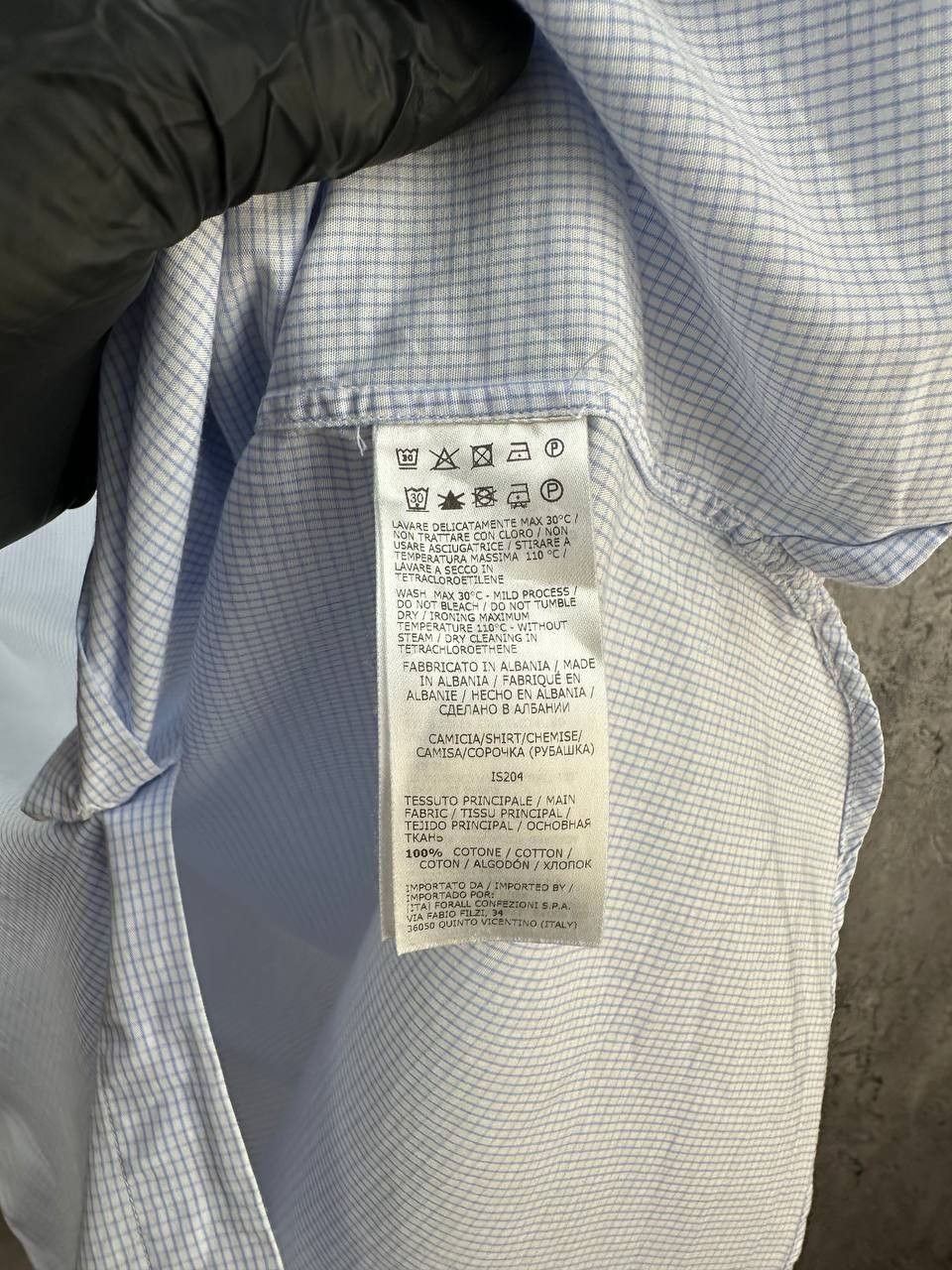 Pal Zileri Pal Zileri Luxury Italian Cotton Poplin Micro Check Shirt Size US XXL / EU 58 / 5 - 12 Thumbnail