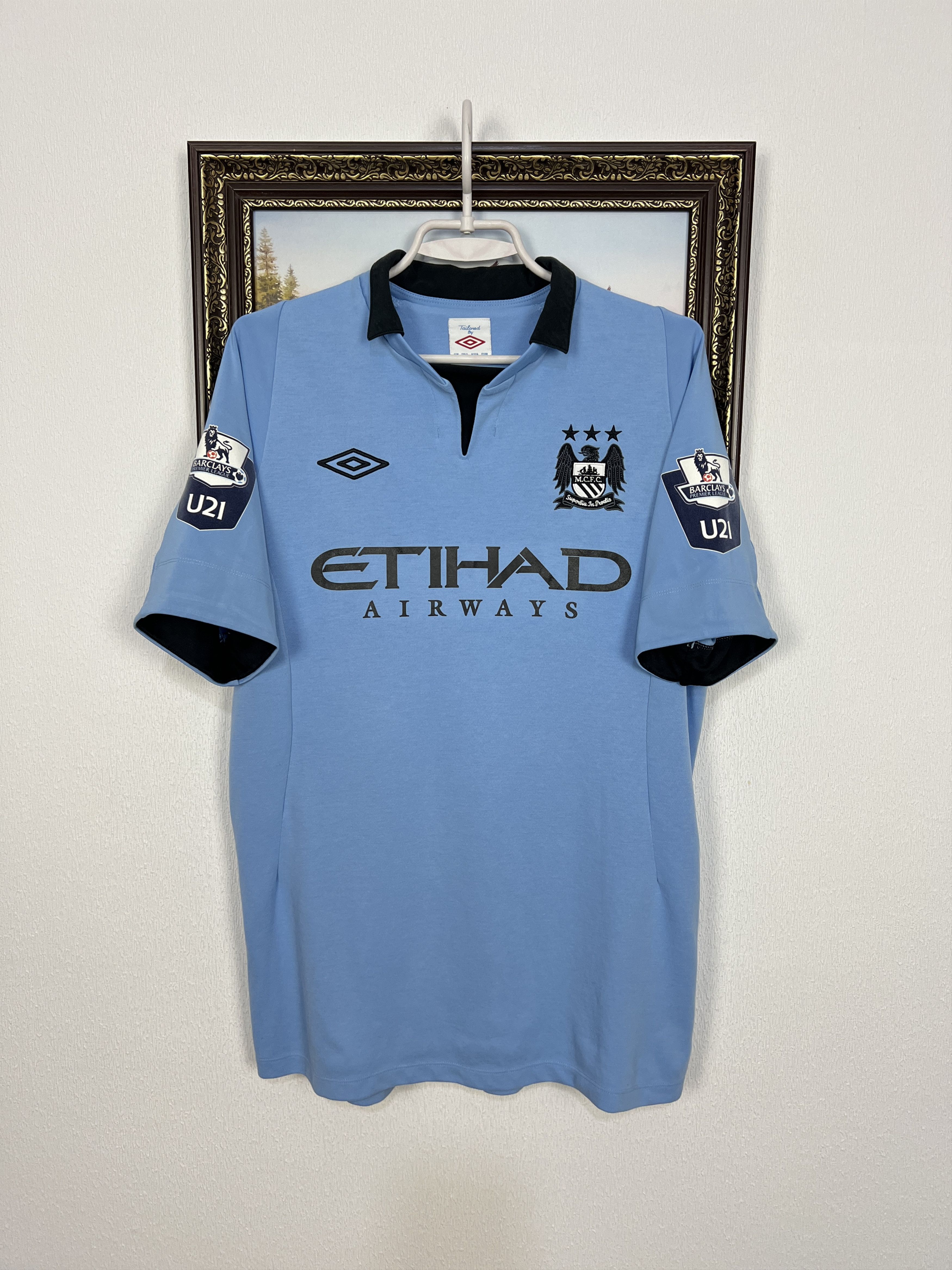 Umbro Manchester City Home football shirt 2012 #11 U21 Nike Size US M / EU 48-50 / 2 - 1 Thumbnail