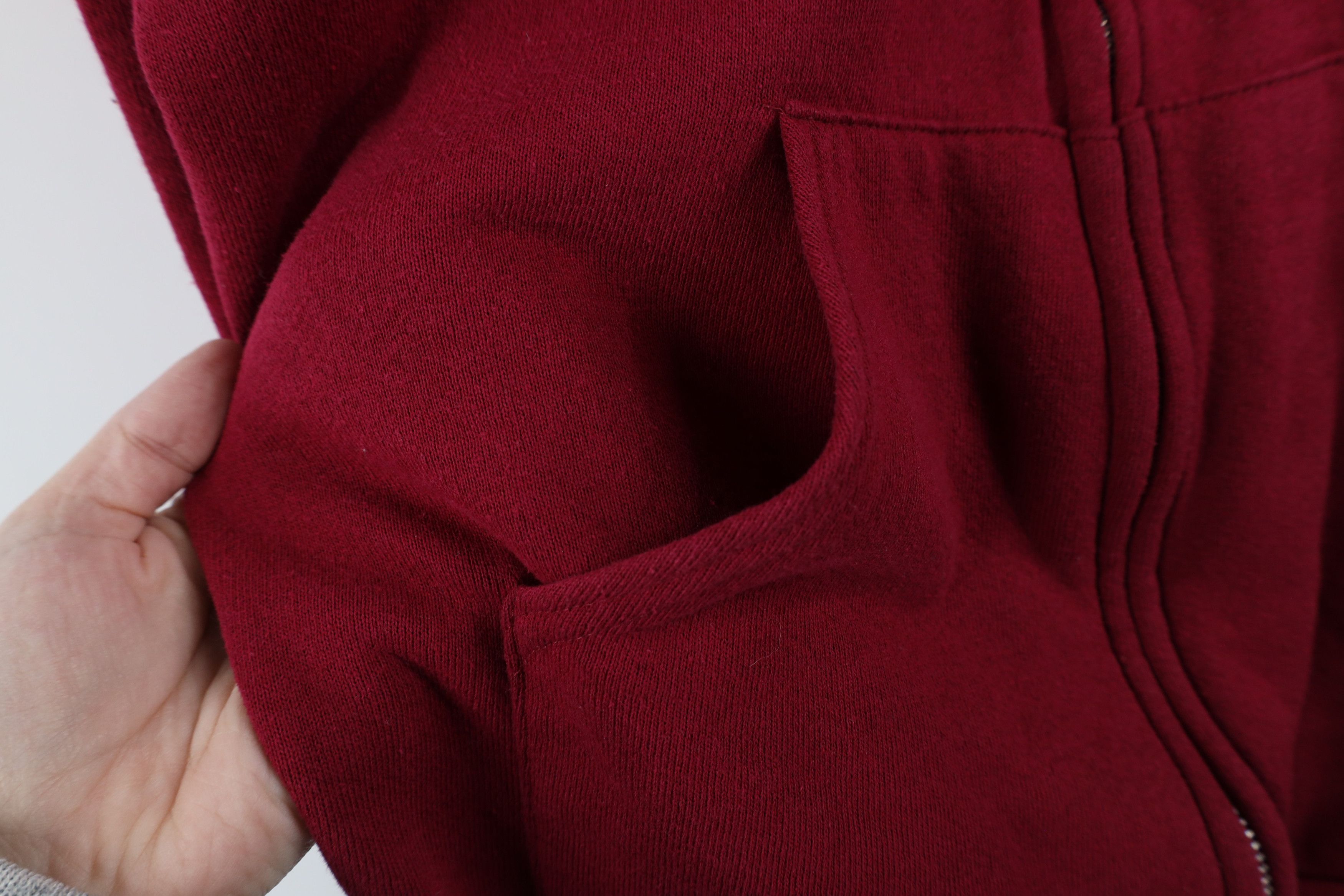 Vintage Vintage 90s Streetwear Full Zip Hoodie Sweatshirt Red USA Size US XL / EU 56 / 4 - 5 Thumbnail