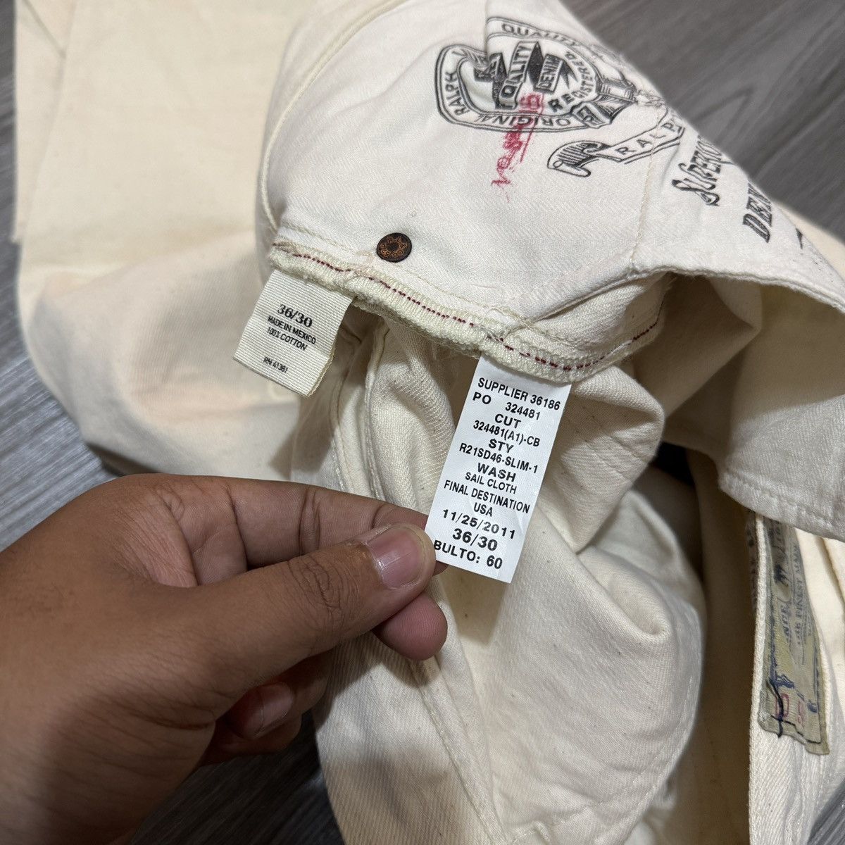 Polo Ralph Lauren Polo Ralph Lauren White Denim Long Pants Size US 36 / EU 52 - 8 Thumbnail