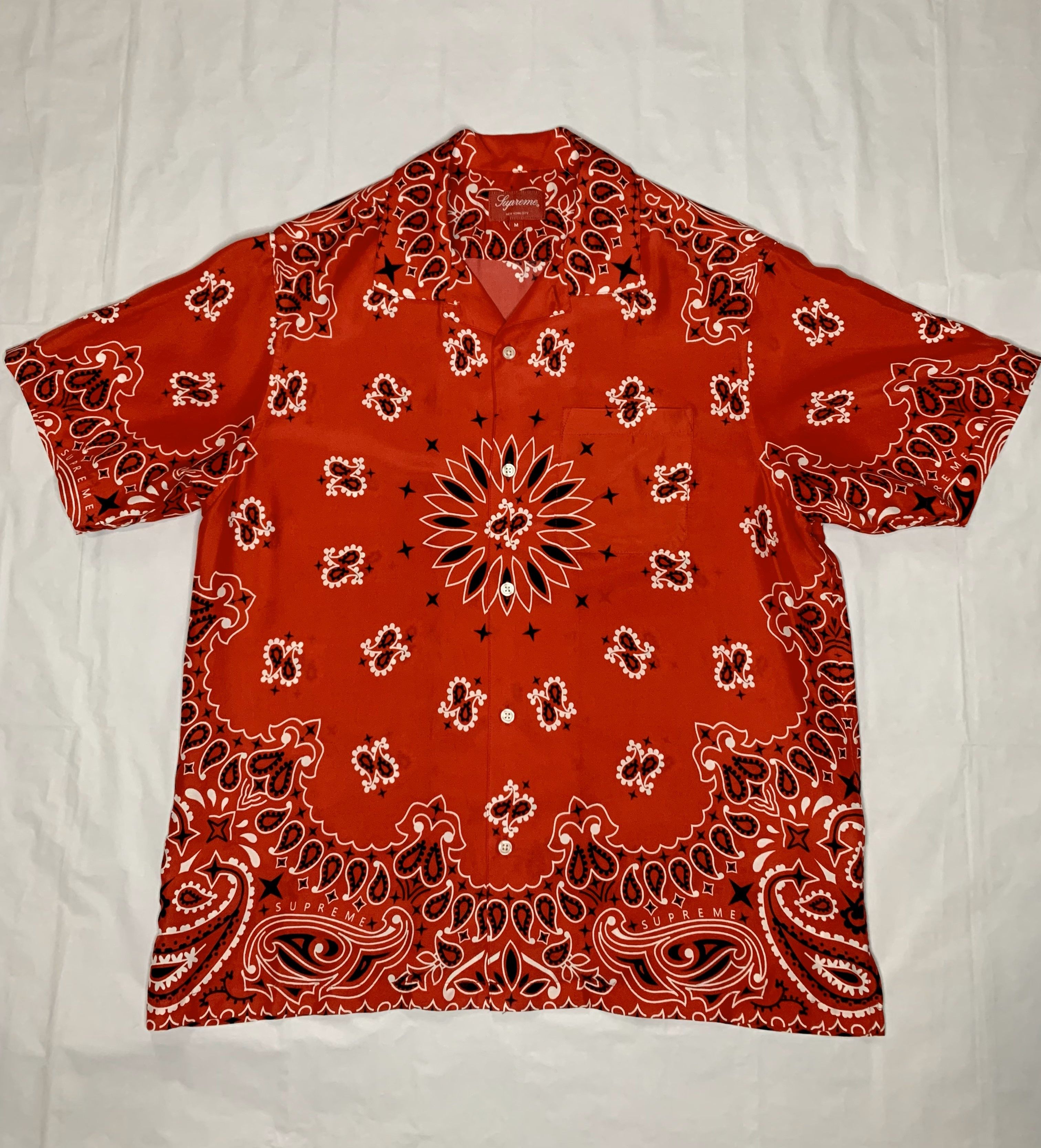 Supreme Supreme Bandana Silk Shirt (M) | Grailed
