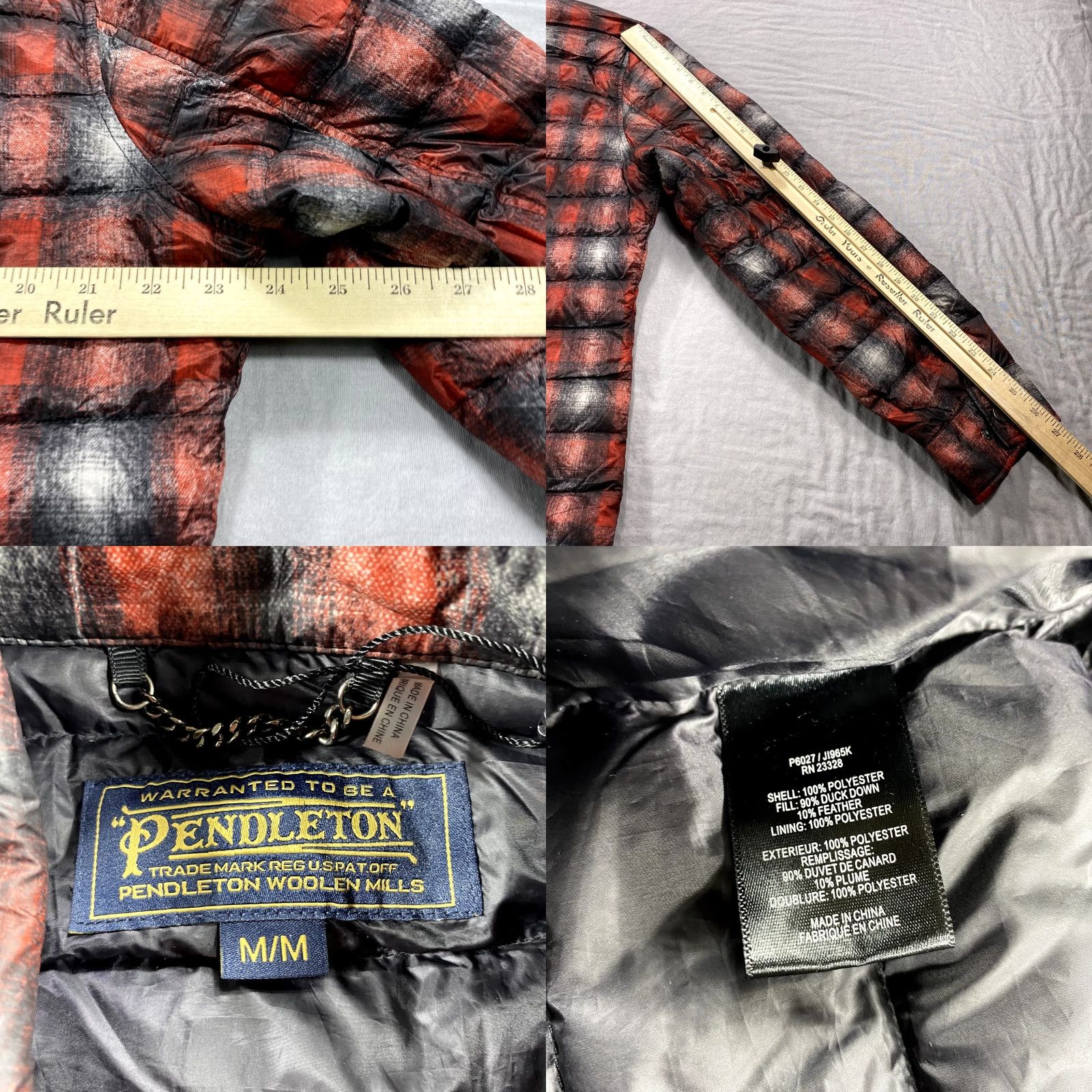 Pendleton Pendleton Puffer Jacket Mens M Red Plaid Down Snap Button Up Outdoor Jacket Fixed Pattern Buffalo Plaid Outdoor Mens Size US M / EU 48-50 / 2 - 8 Thumbnail