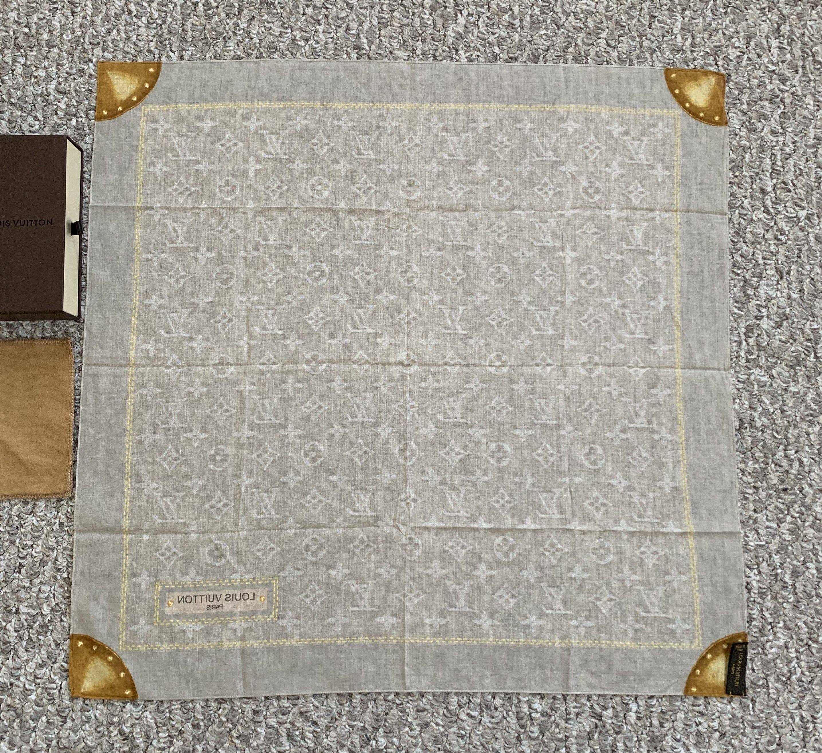 Louis Vuitton NEW S/S 2006 Louis Vuitton Denim Monogram Scarf Size ONE SIZE - 5 Thumbnail