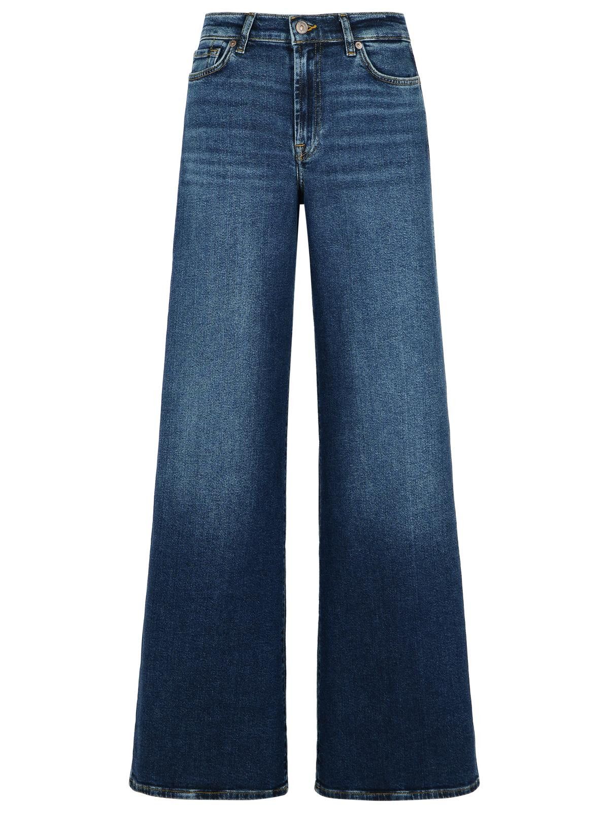 7 For All Mankind 7 FOR ALL MANKIND Navy Cotton Blend Fight Jeans Size 31" - 1 Thumbnail