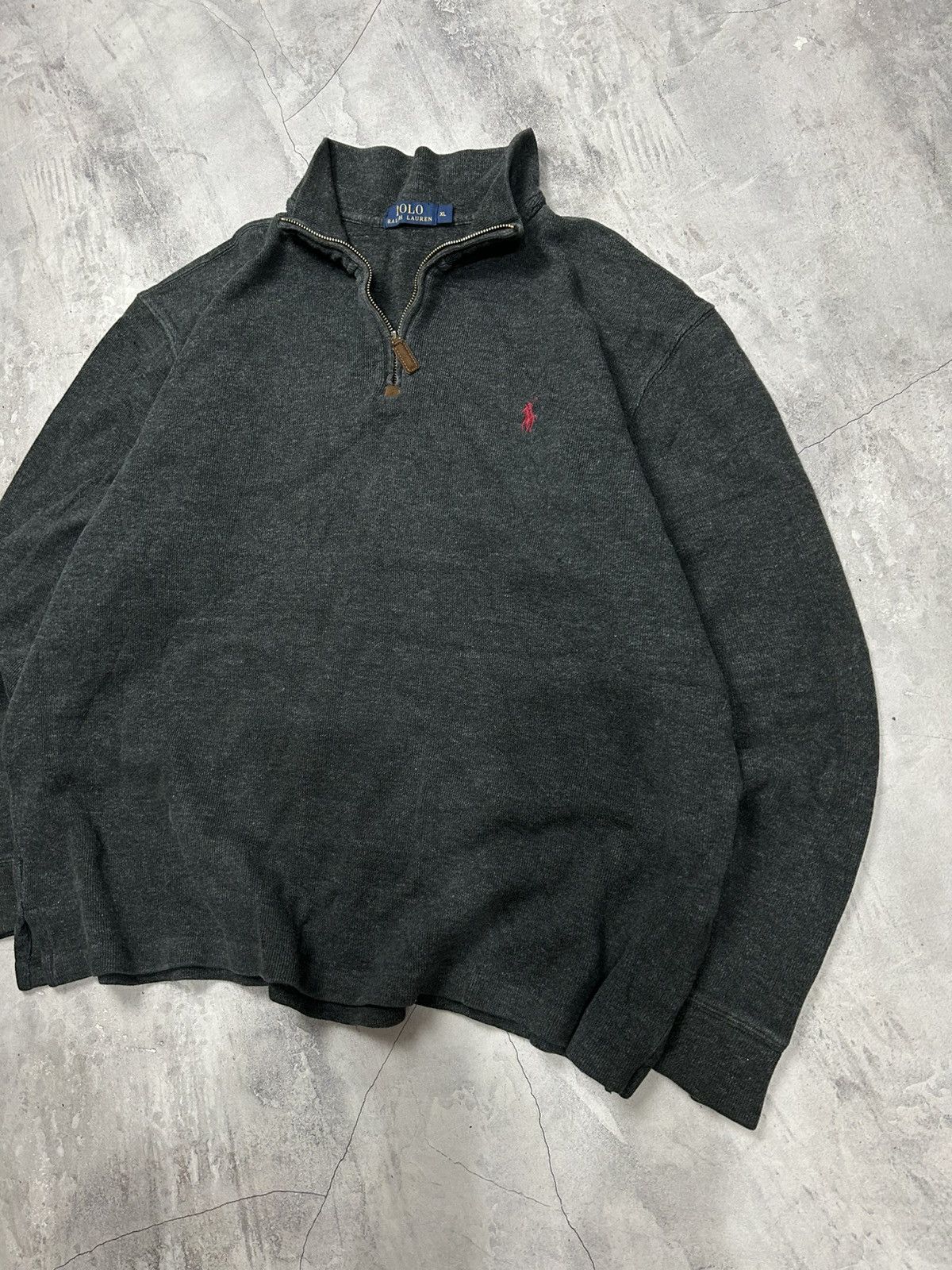 Polo Ralph Lauren × Vintage Mens Vintage Polo Ralph Lauren 1/3 zip sweatshirt black rare Size US M / EU 48-50 / 2 - 3 Thumbnail