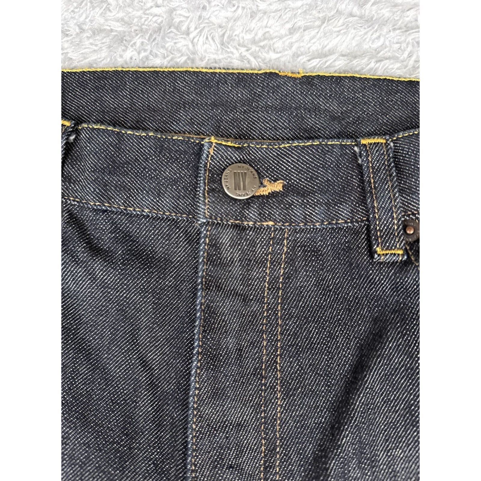 Denime New York Jeans Women’s 12 Dark Wash Denim Straight Leg 31x31 100% Cotton Blue Size 34" / US 12 / IT 48 - 7 Thumbnail