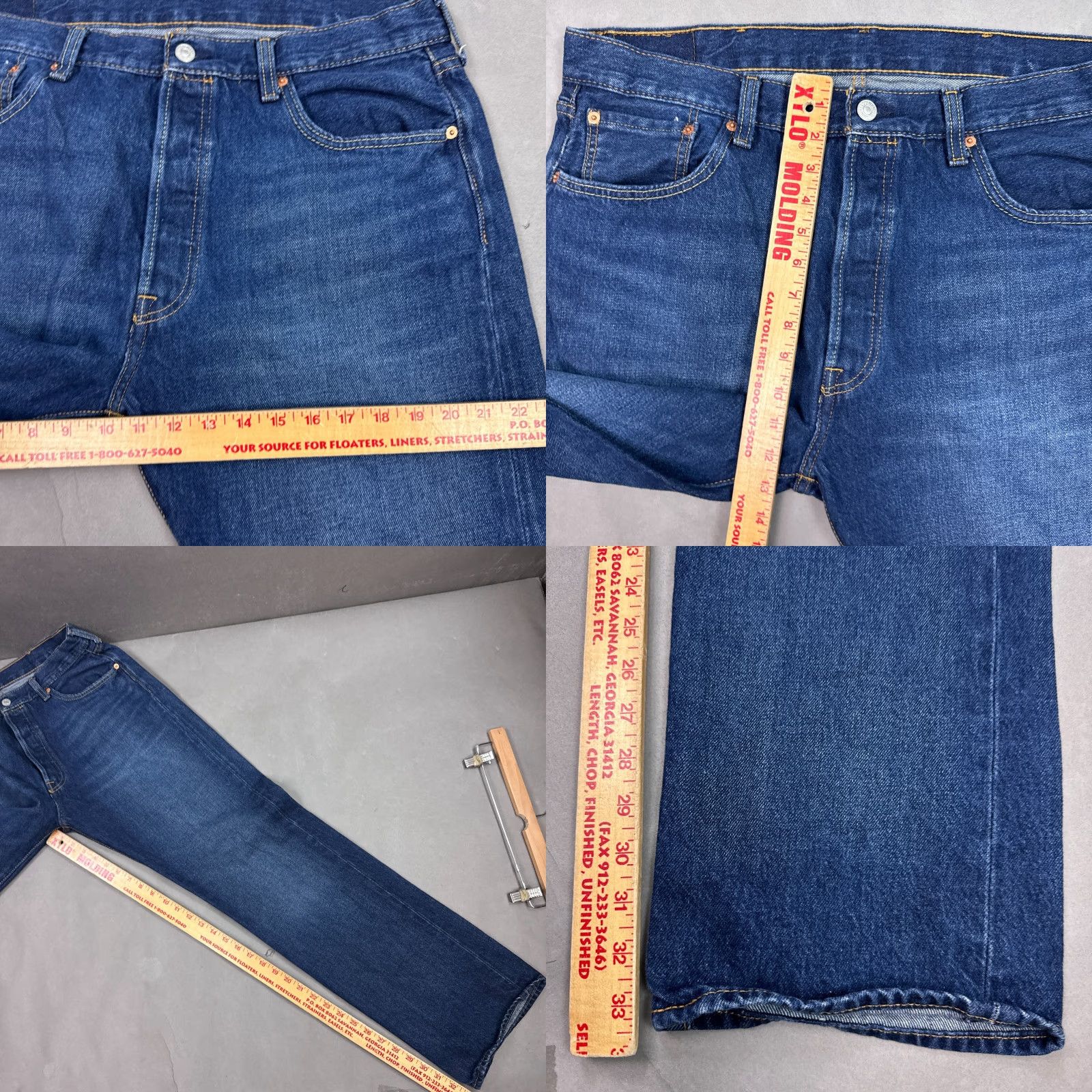Levi's Levi's 501 Jeans Mens 36x34 Blue Denim Button Fly Straight Vintage No N/A Size US 38 / EU 54 - 9 Thumbnail