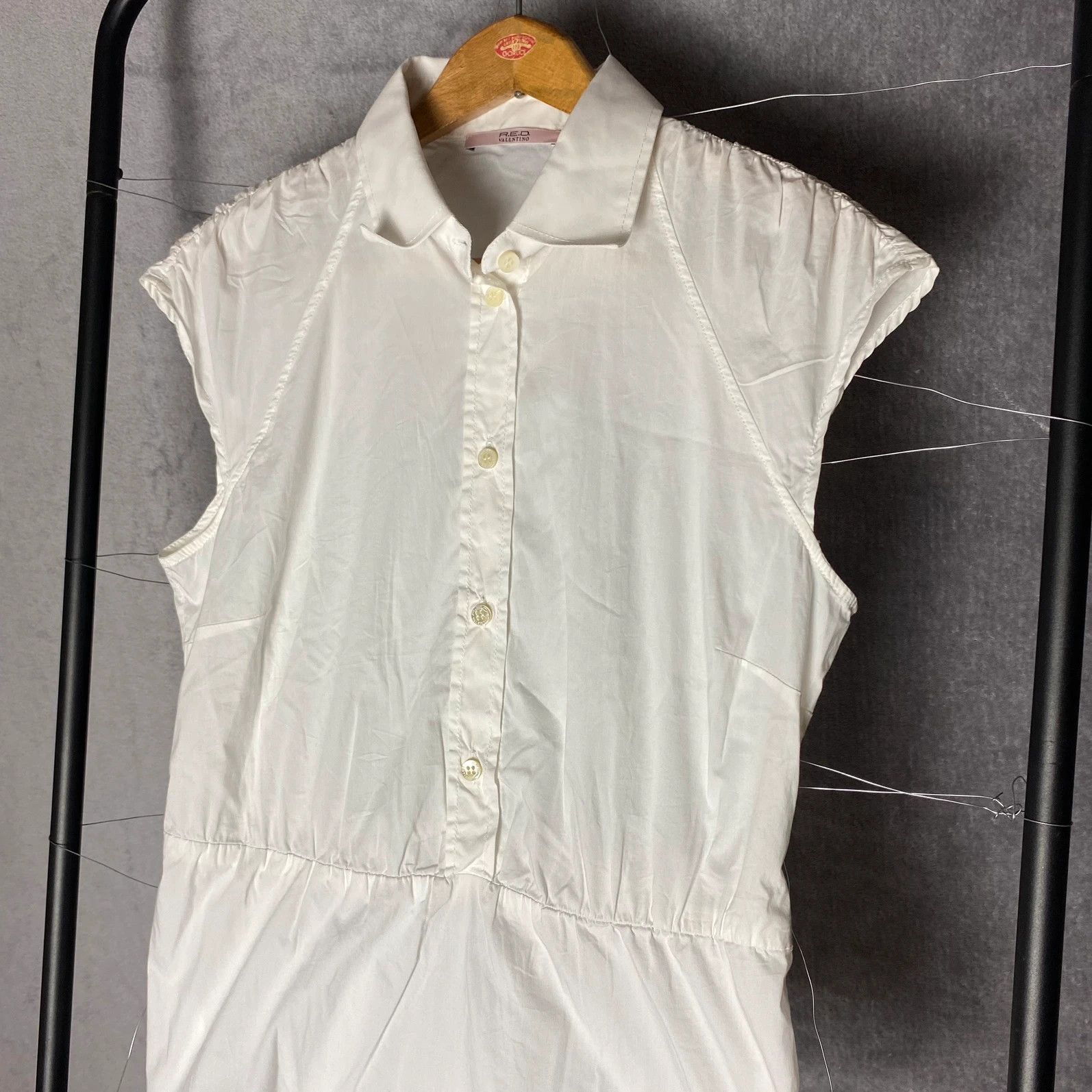 Designer × Valentino Valentino RED Garavani white shirt Size L / US 10 / IT 46 - 3 Thumbnail