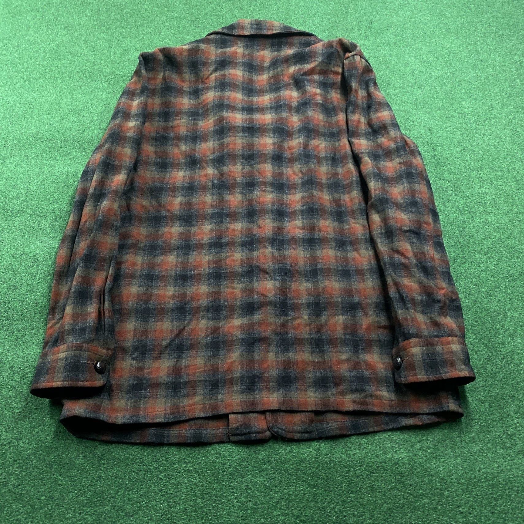 Pendleton VINTAGE Pendleton 49er Jacket Mens M Gray 70S Wool Plaid Cardigan Button Up Jacket Men Shadow Red USA Western Classic Holiday Size US M / EU 48-50 / 2 - 3 Thumbnail