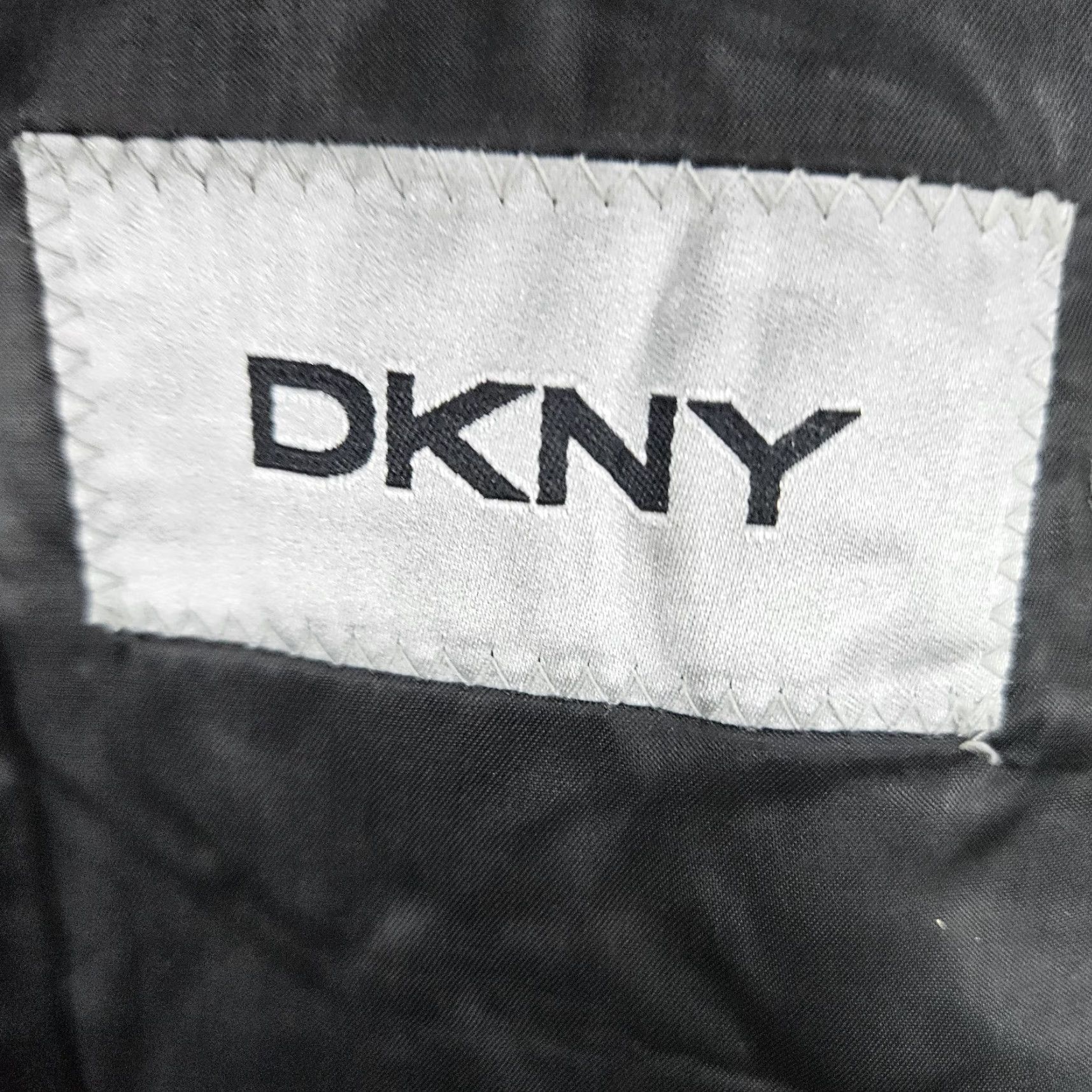 DKNY DKNY Blazer Black 100% Wool Check 2 Button Notch Double Vented Sport Coat 42R Size 42R - 3 Thumbnail