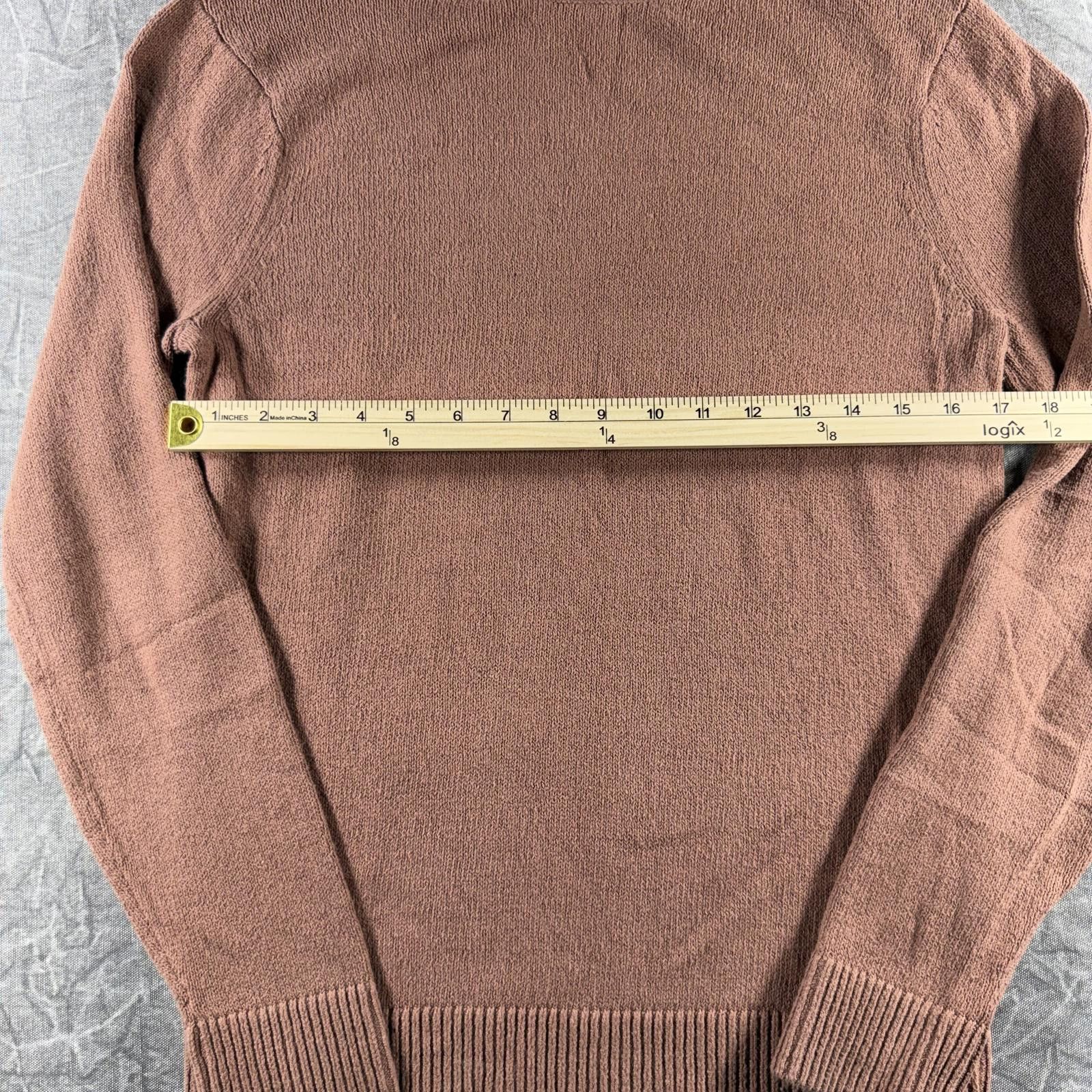 Abercrombie & Fitch Abercrombie Shirt Women's S Brown Knit Long Sleeve Size S / US 4 / IT 40 - 4 Thumbnail