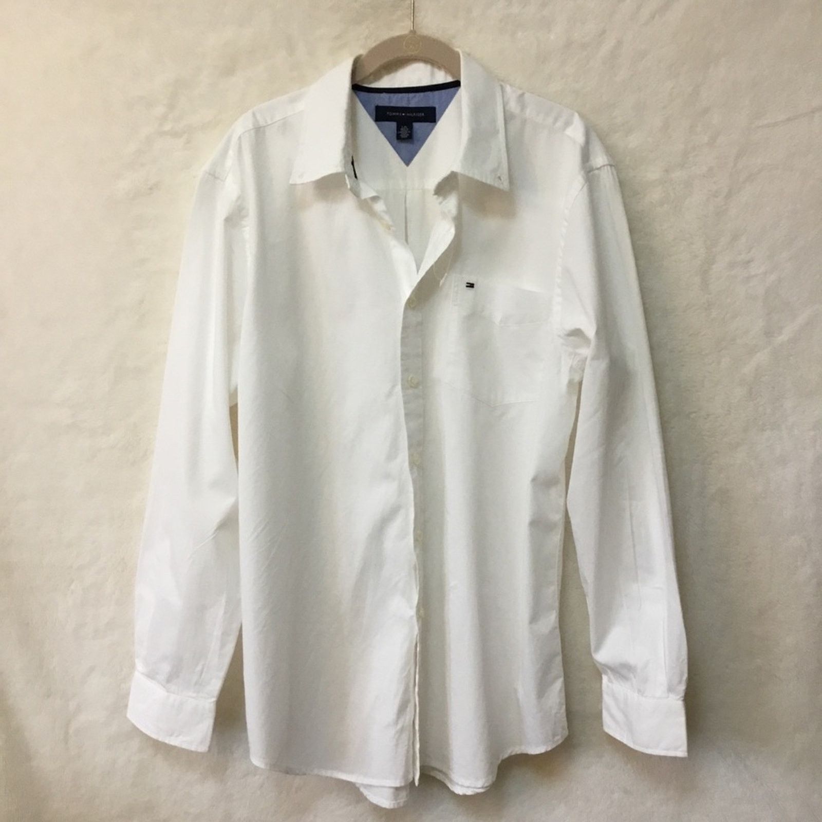 Tommy Hilfiger Tommy Hilfiger White Long Sleeve Button Shirt Size US L / EU 52-54 / 3 - 1 Thumbnail