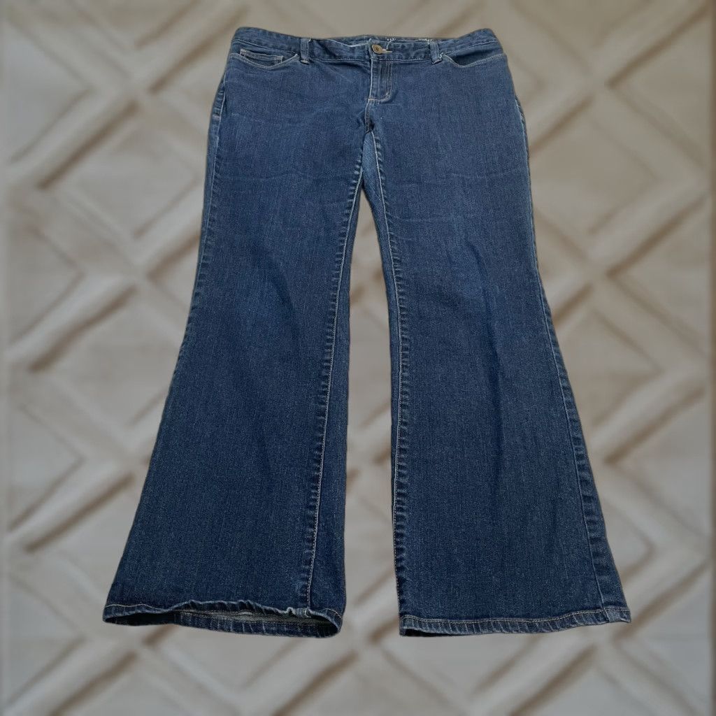 Eddie Bauer Jeans Women 12 Bootcut Denim Mid Rise Blue 5-Pocket Regular Inseam 30 in Womens