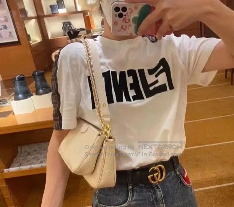 Fendi Fendi Black and White Color Block Letter Print Cotton T. Size US M / EU 48-50 / 2 - 9 Thumbnail