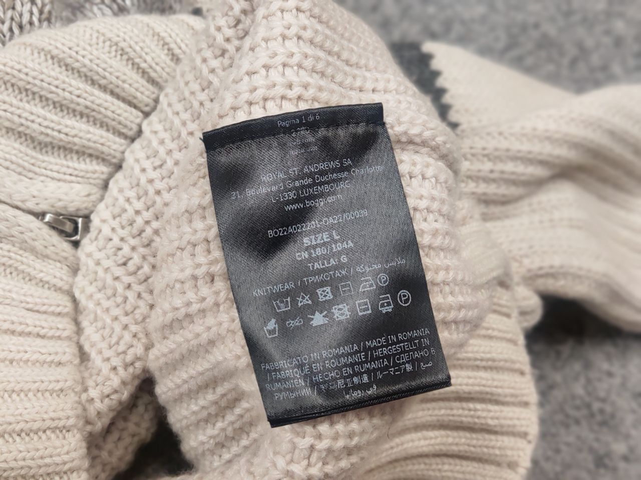 Boggi Boggi Milano Italy cashmere blend Full Zip Knit Beige Jumper Size US L / EU 52-54 / 3 - 16 Thumbnail