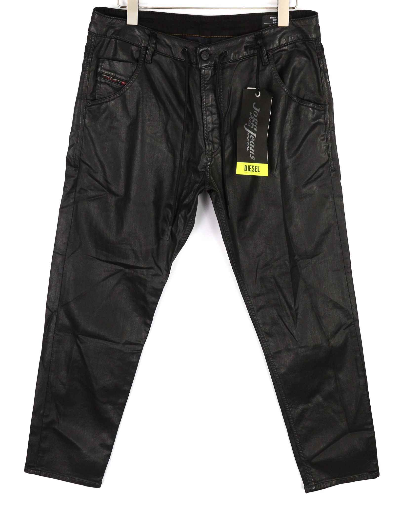 KROOLEY JOGG 0849R W36/L32 Coated Black Jeans 40216