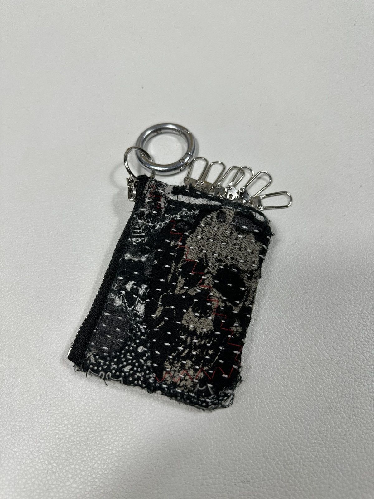 Other Custom Made Distressed Paisley Patchwork Keychain Wallet Size ONE SIZE - 4 Thumbnail