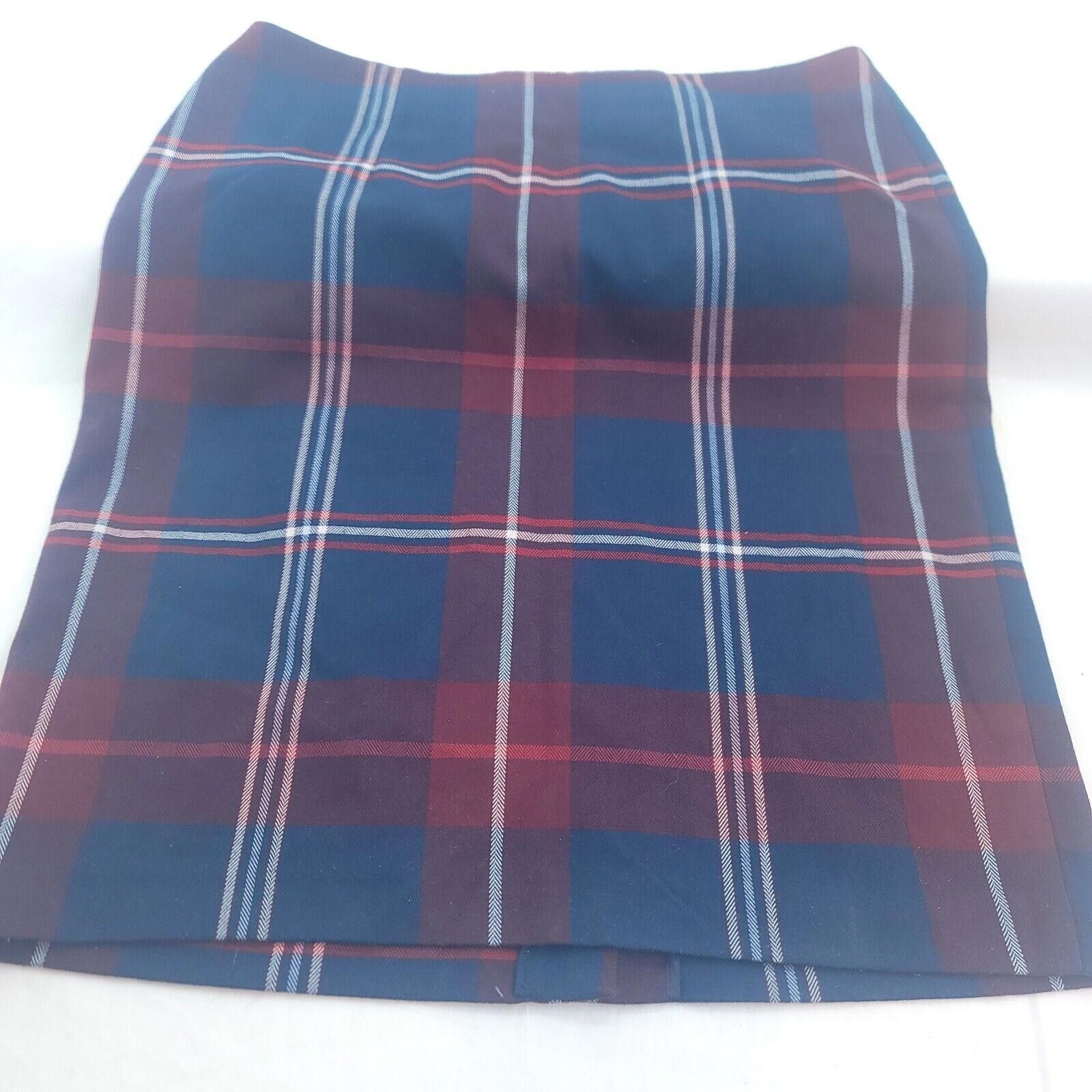 Tommy Hilfiger Tommy Hilfiger Size 2 Red White Blue Plaid Skirt Size 26" / US 2 / IT 38 - 1 Thumbnail