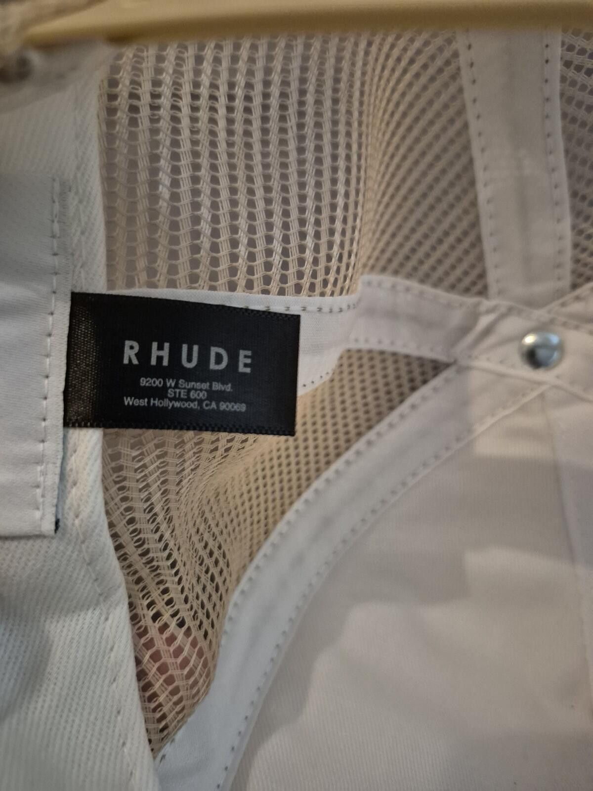Rhude Rhude Beige Trucker Snapback Hat Size ONE SIZE - 6 Thumbnail