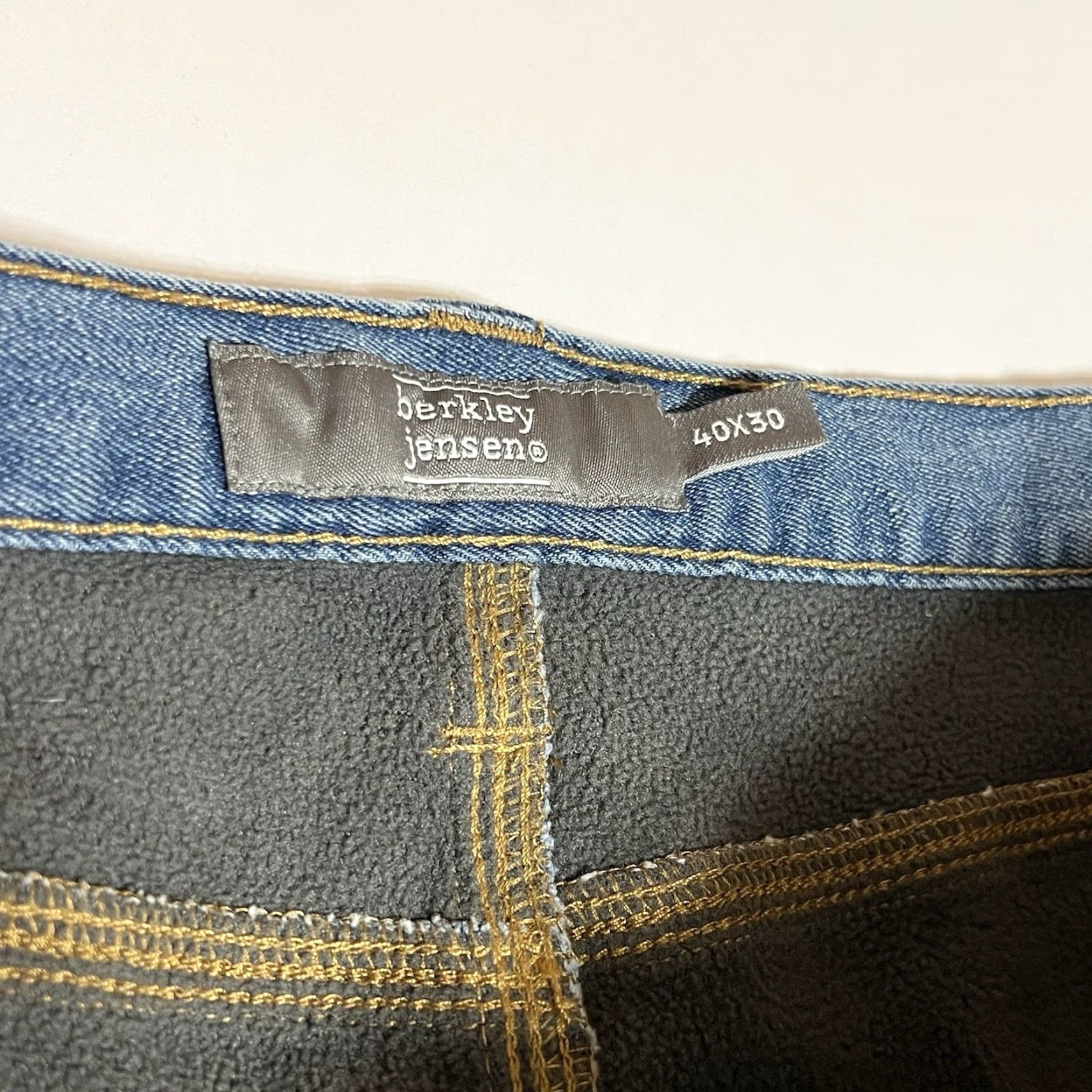 Vintage Berkley Jensen Carpenter Pants Men 40x30 Blue Fleece Lined Relaxed Straight NWT Size US 40 / EU 56 - 7 Thumbnail