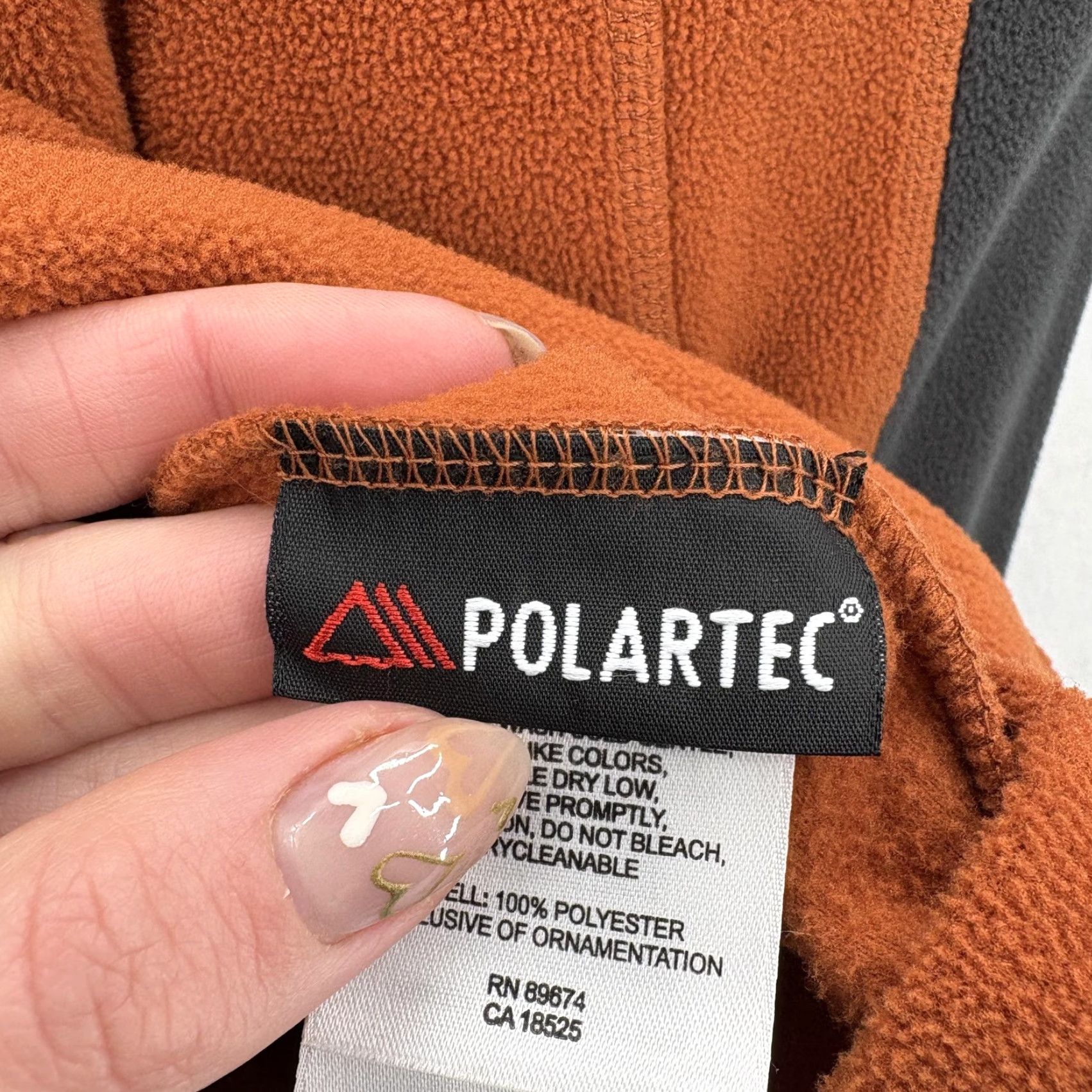 Mountain Hardwear Mountain Hardwear Polartec Jacket Mens Large Orange 1/4 Zip Fleece Hiking Trail Size US L / EU 52-54 / 3 - 5 Thumbnail