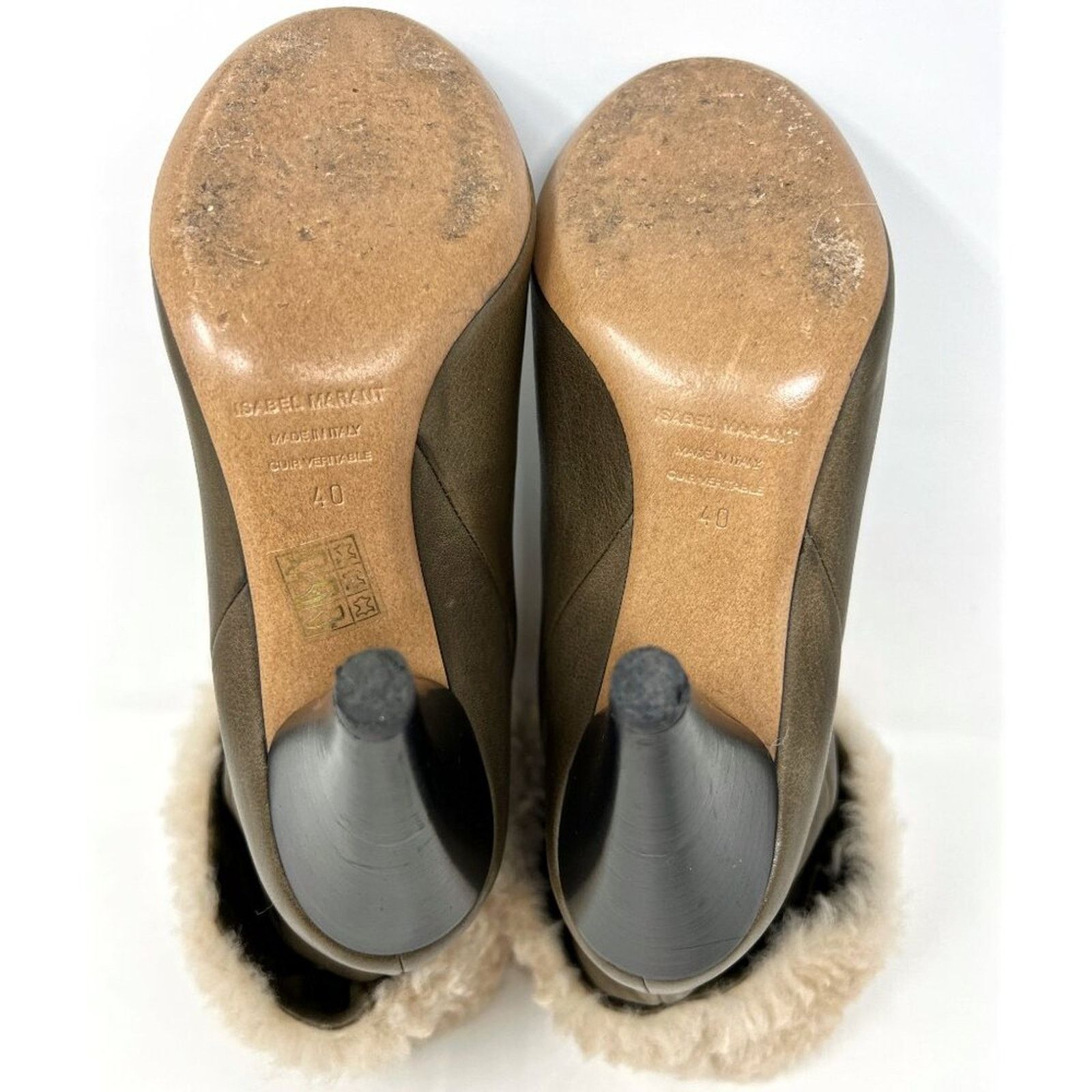 Isabel Marant Isabel Marant Brown Leather Shearling Lafkee Tall Boots Size US 10 / IT 40 - 10 Thumbnail