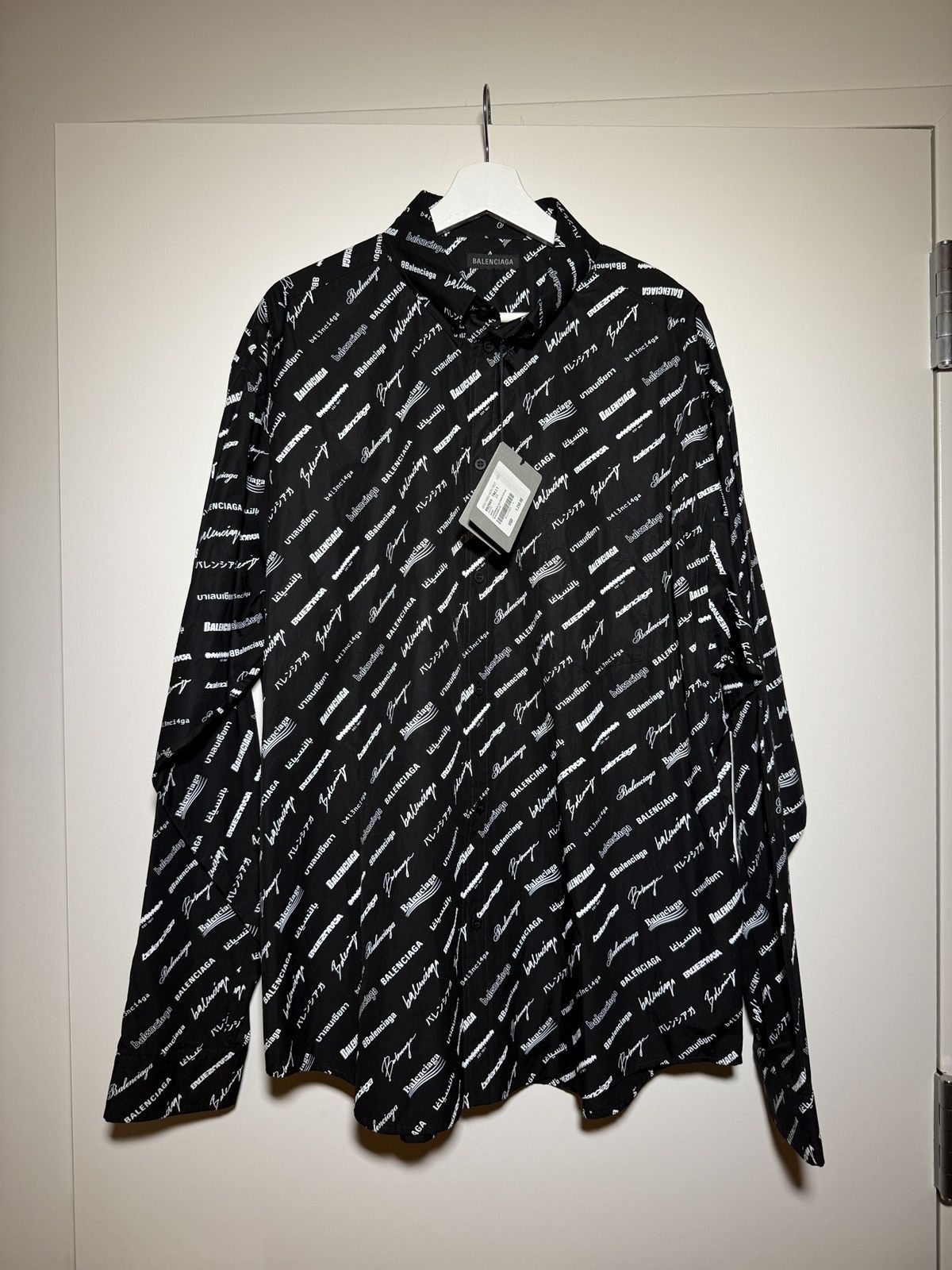 Balenciaga Balenciaga Signature Print Button-Up 39 Size US S / EU 44-46 / 1 - 2 Thumbnail