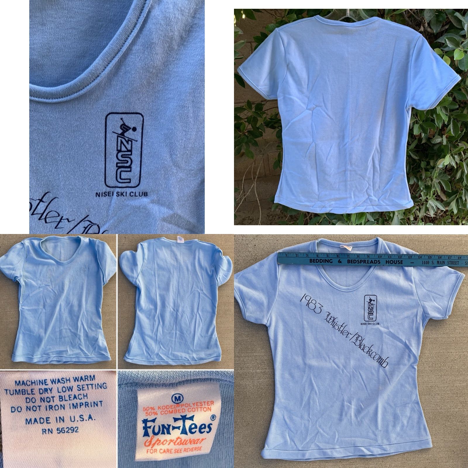 Vintage VINTAGE Fun NSC Nisei Ski Club 1983 Whistler Blackcomb T Shirt Blue M Womens Ski Theme Casual Short Sleeve Scoop Neck Size M / US 6-8 / IT 42-44 - 10 Thumbnail