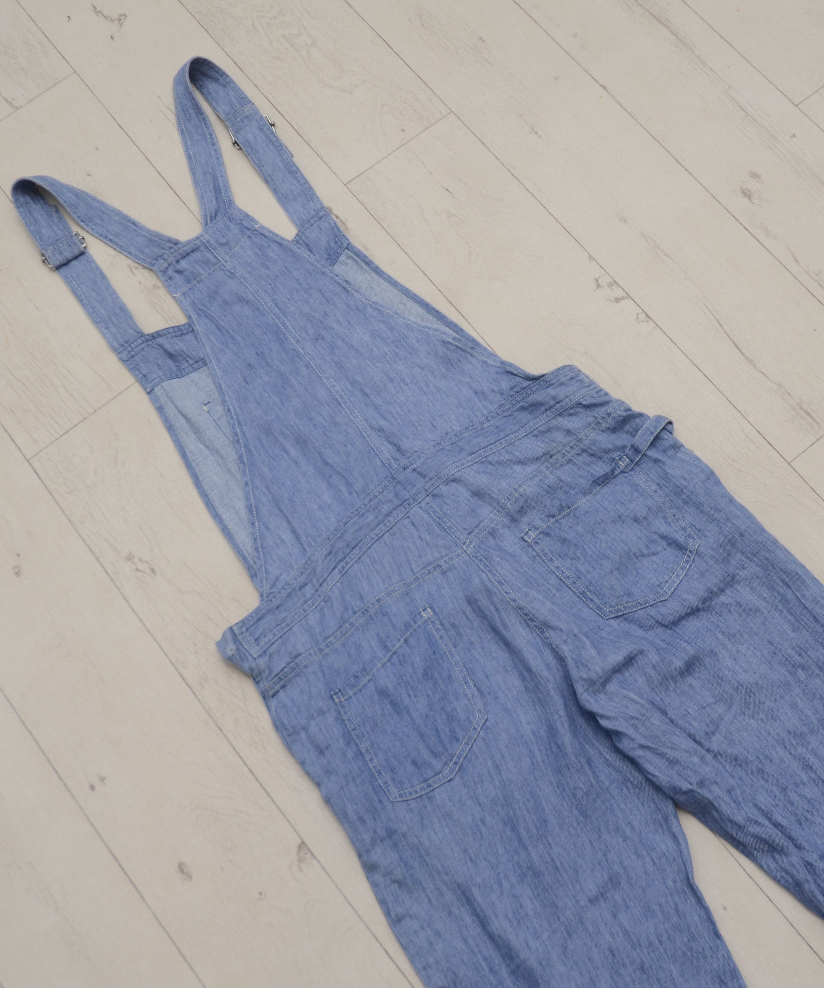 Designer × Gerard Darel Gerard Darel Paris Denim Cropped Jumpsuit Linen Overall Size 26" / US 2 / IT 38 - 9 Thumbnail