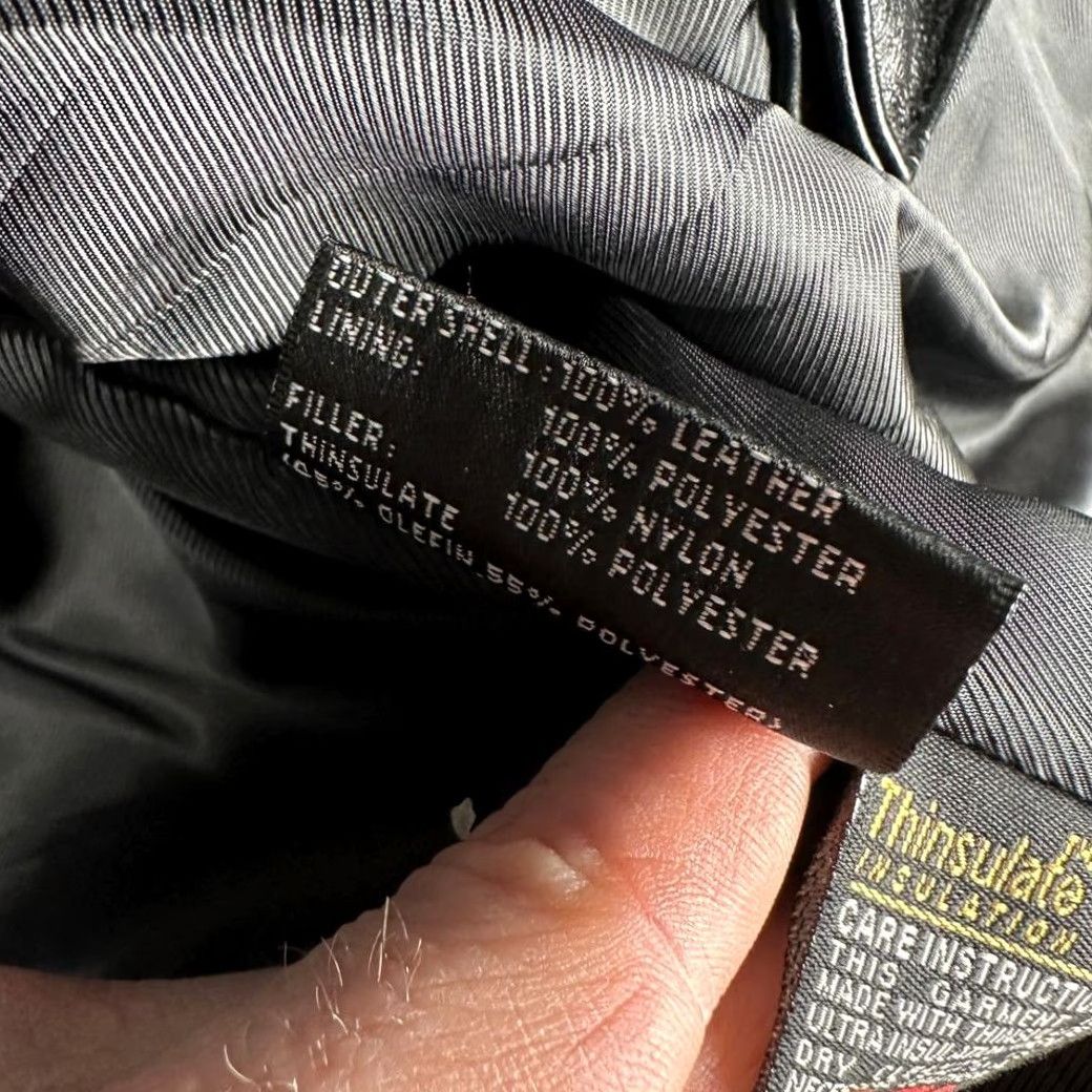 Vintage VINTAGE? No. Wilsons Leather M. Julian Moto Jacket Adult Large Black Thinsulate Button Up Men Size US L / EU 52-54 / 3 - 6 Thumbnail