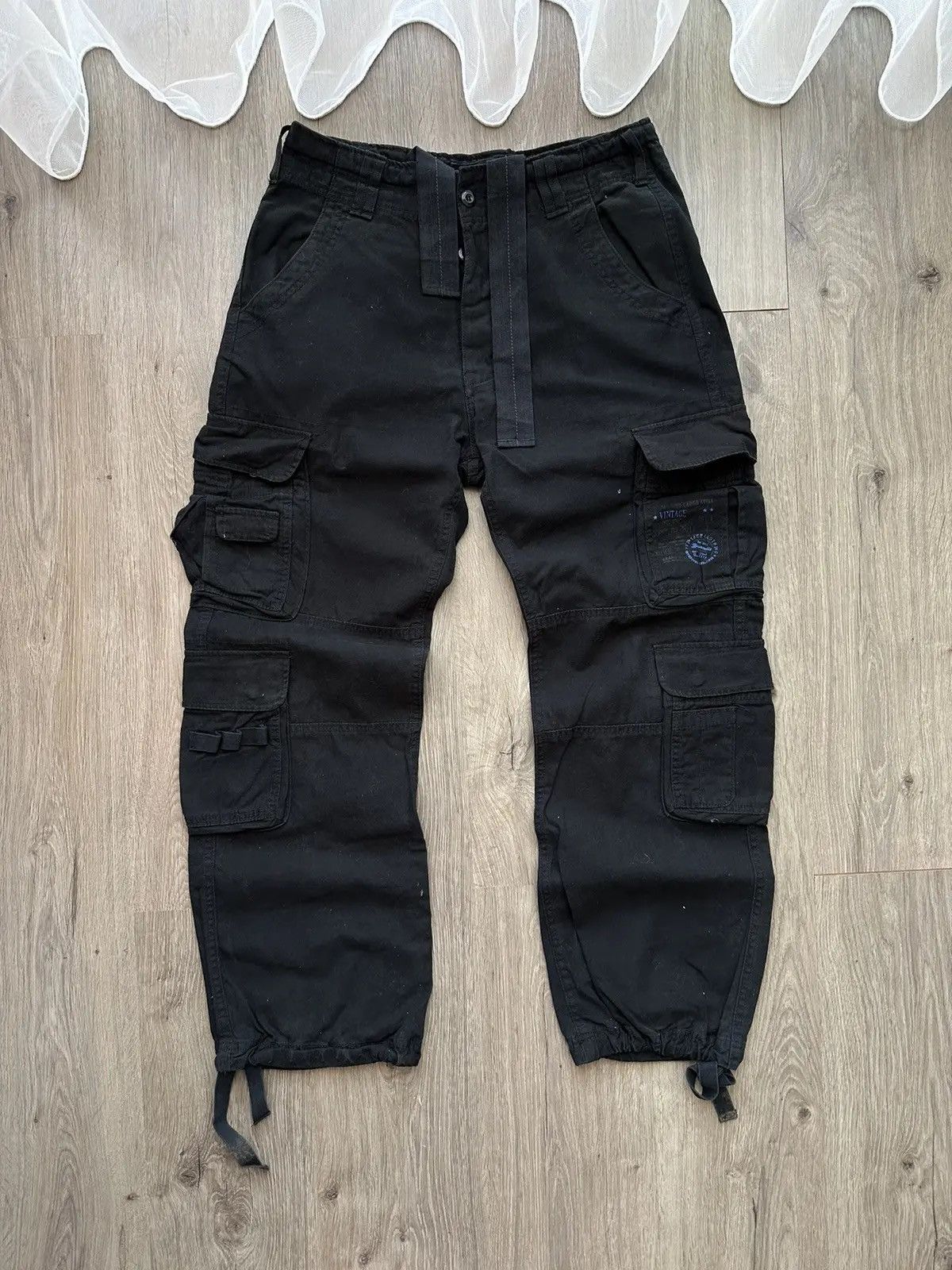 Japanese Brand × Vintage Vintage Cargo Bandit Denim Black Streetwear Pants Size US 32 / EU 48 - 2 Thumbnail