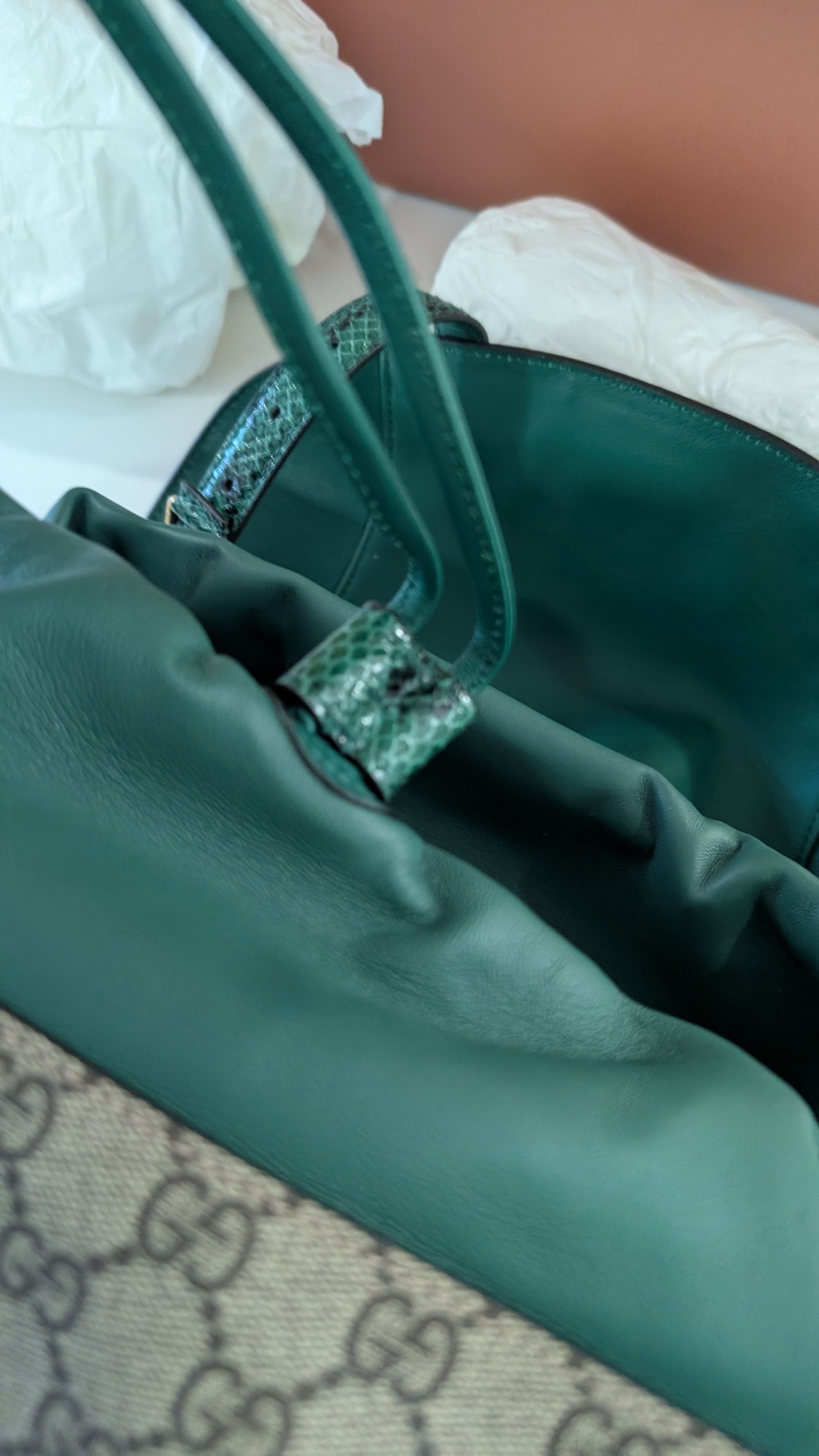 Gucci Gucci Emerald Python Backpack North America EXCLUSIVE Size ONE SIZE - 15 Thumbnail