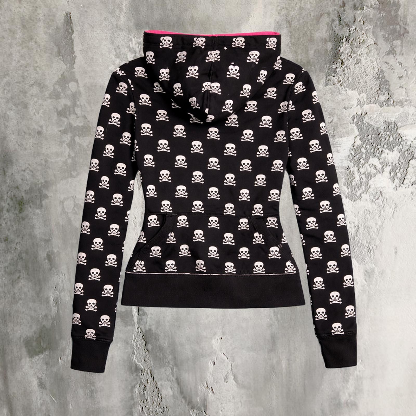 Vintage skull print zip hoodie Size S / US 4 / IT 40 - 2 Thumbnail