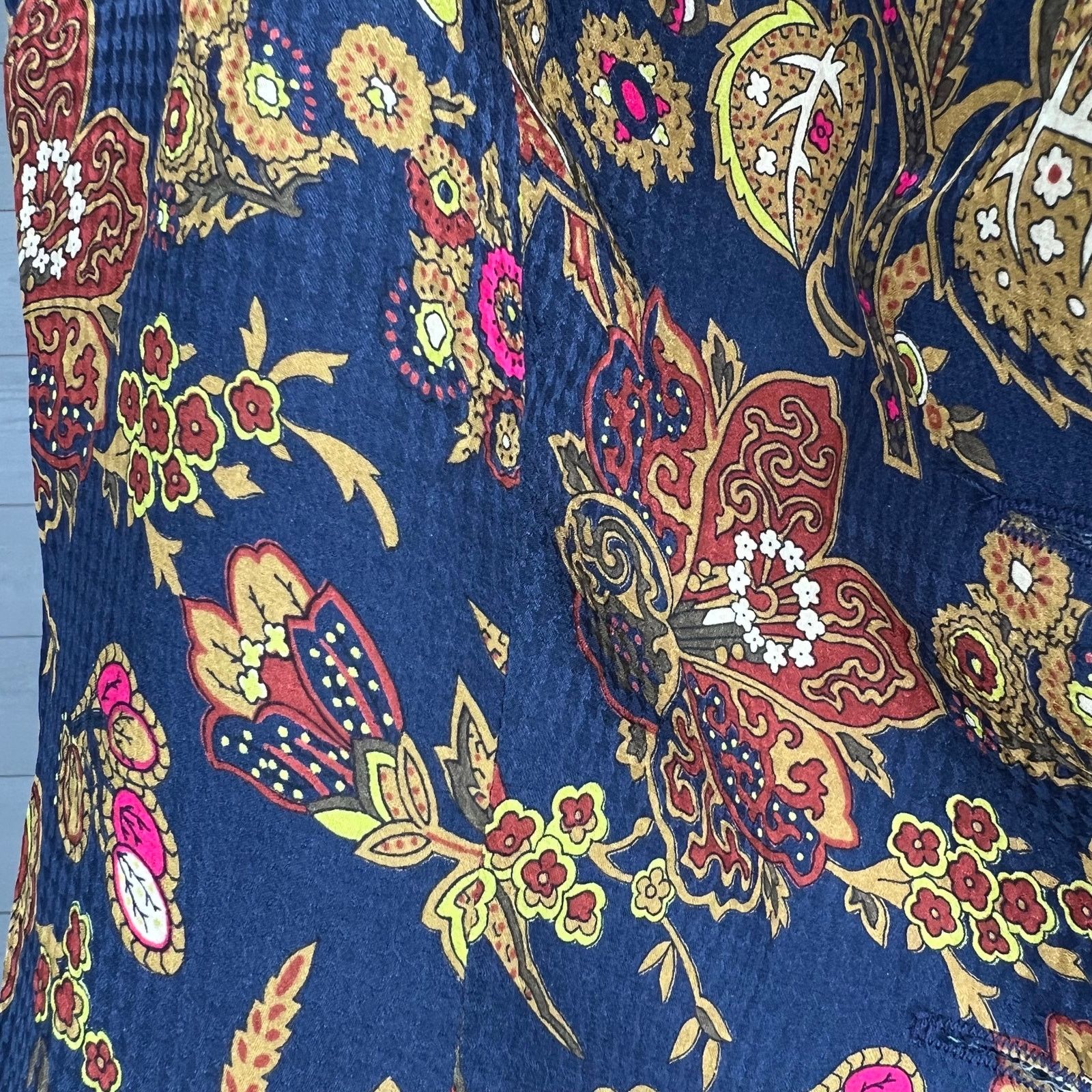 Anne Klein Anne Klein II Vintage 80s Navy Floral Vest Sz 6 Button Front Size M / US 6-8 / IT 42-44 - 5 Thumbnail
