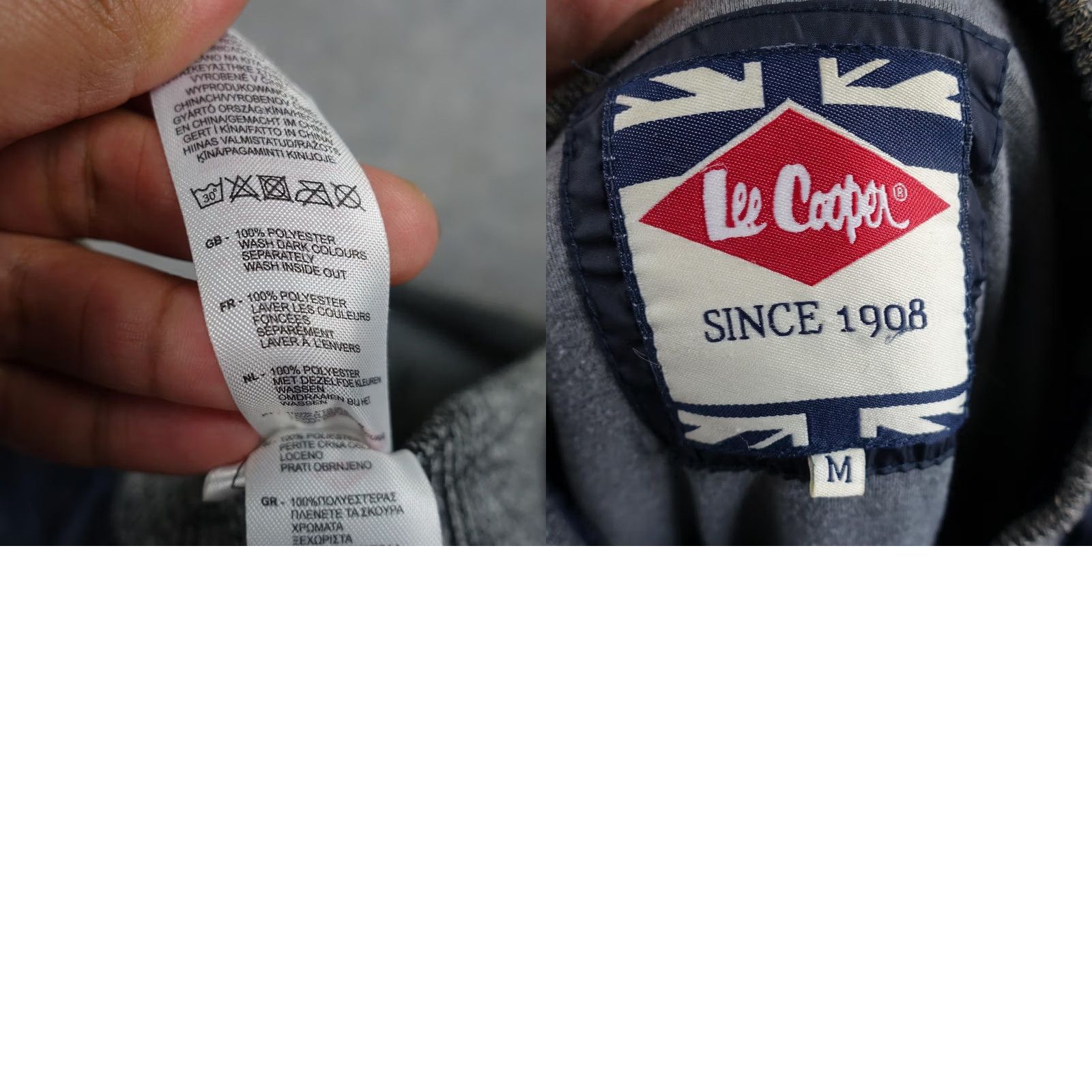 Vintage Lee Cooper Jacket Mens Medium Blue Quilted Bomber Full Zip Padded Lined Casual Zip Pockets Insulated Size US M / EU 48-50 / 2 - 9 Thumbnail