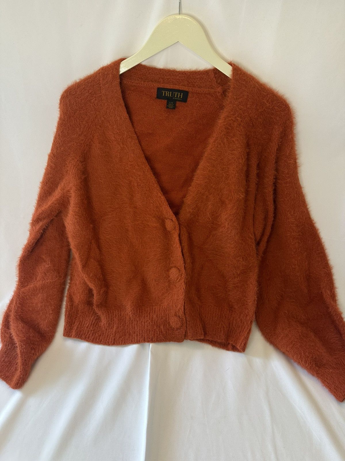 Other TRUTH by REPUBLIC FUZZY CARDIGAN SWEATER WOMEN’S SIZE L Size L / US 10 / IT 46 - 8 Thumbnail