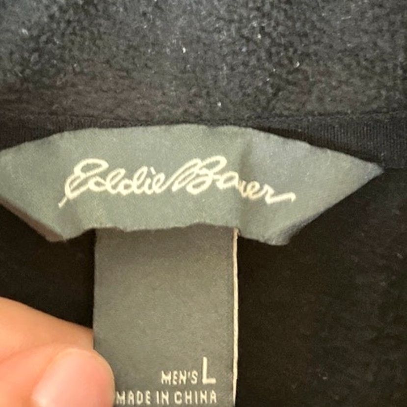 Eddie Bauer Eddie Bauer Mens Sweatshirt Black Fleece 1/4 Zip Outdoor Long Sleeve Large Size US L / EU 52-54 / 3 - 6 Thumbnail