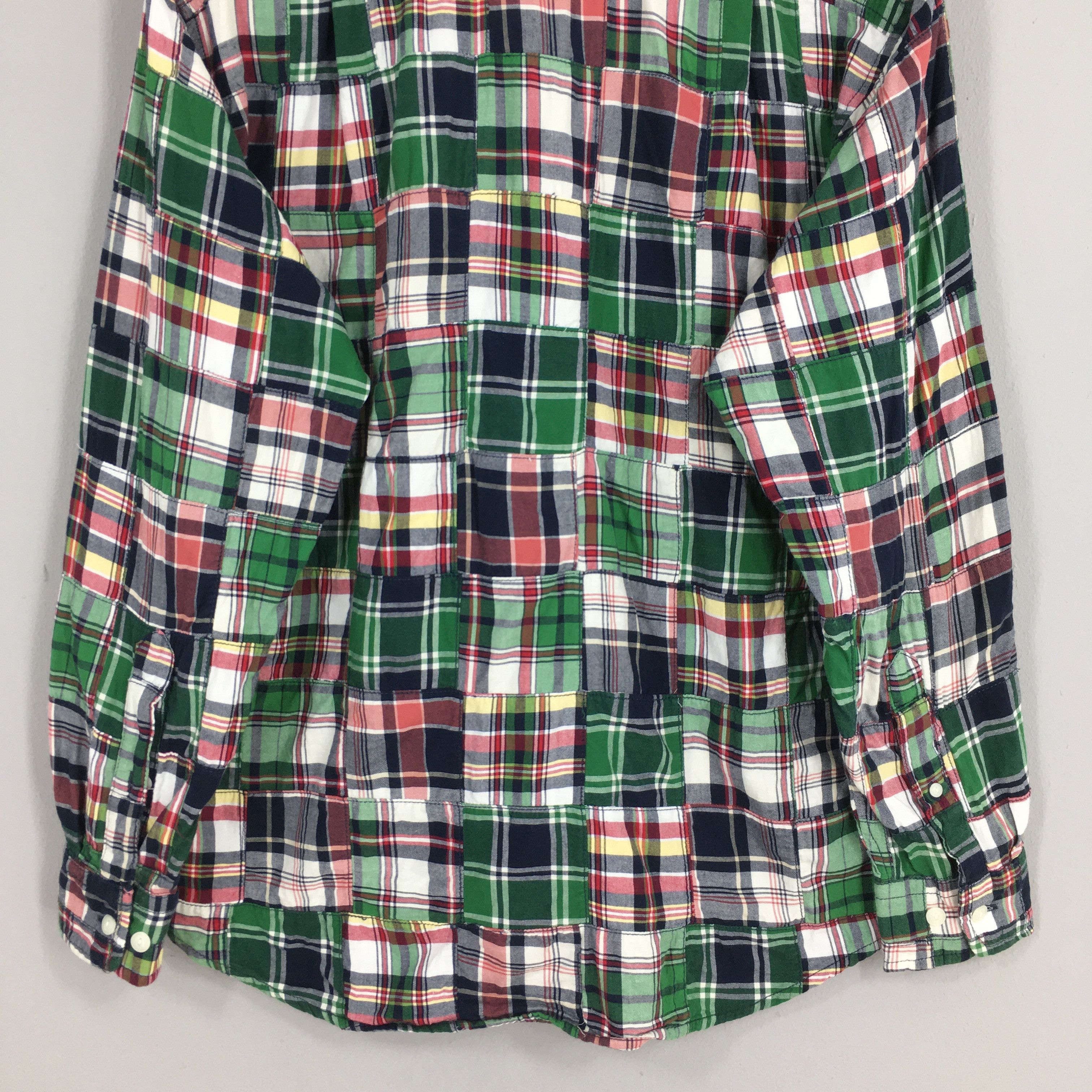 Flannel Lands End Patchwork Checkered Flannel Shirt Large Size US L / EU 52-54 / 3 - 10 Thumbnail