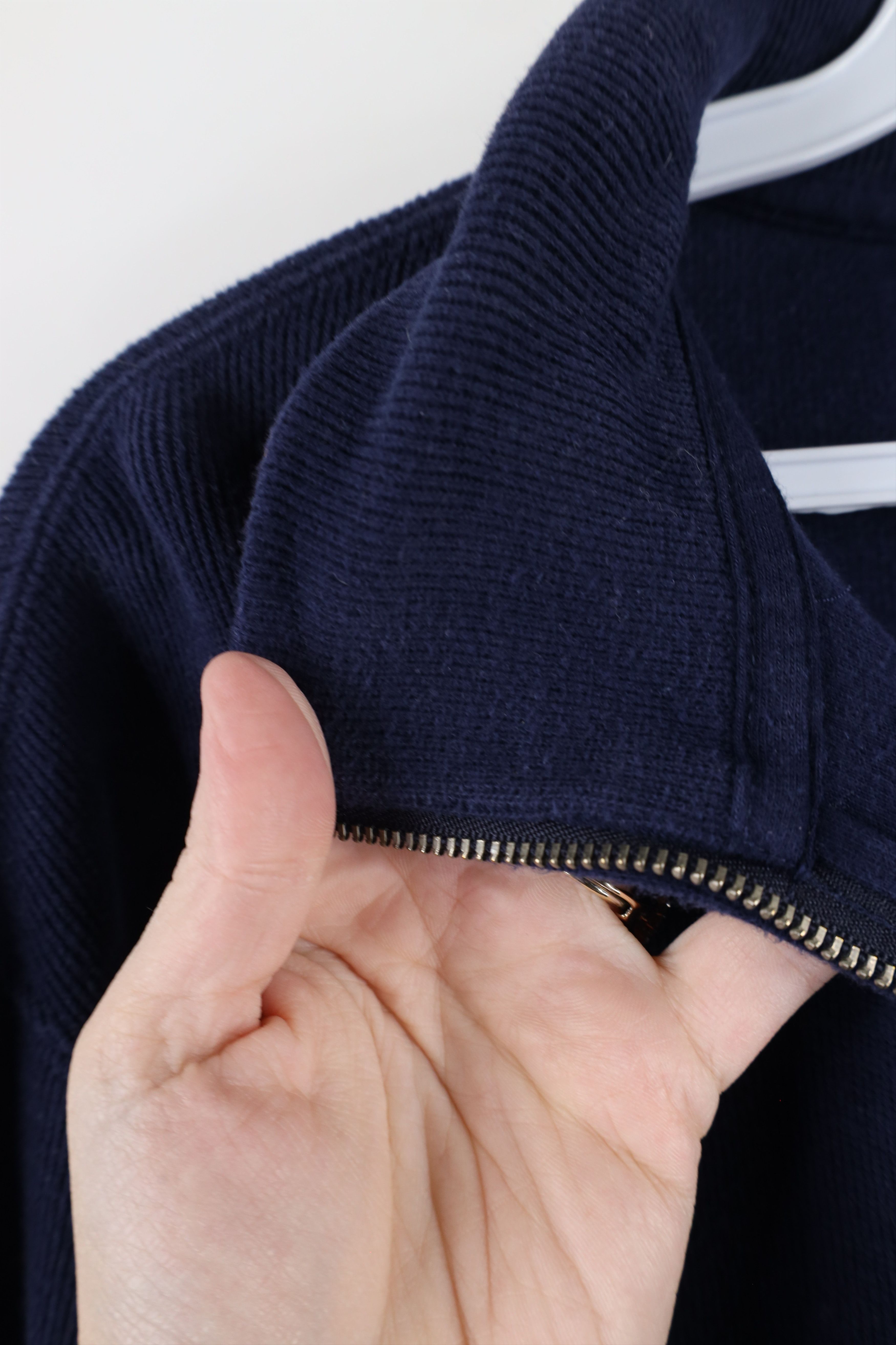 Ralph Lauren × Vintage Vintage 90s Ralph Lauren Cotton Ribbed Knit Half Zip Sweater Size US L / EU 52-54 / 3 - 8 Thumbnail