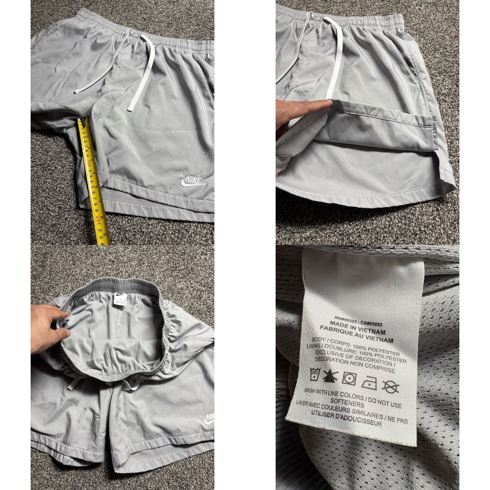 Nike Nike Sportswear Woven Flow Shorts Mens XL Platinum AR2382 Size US 36 / EU 52 - 8 Thumbnail